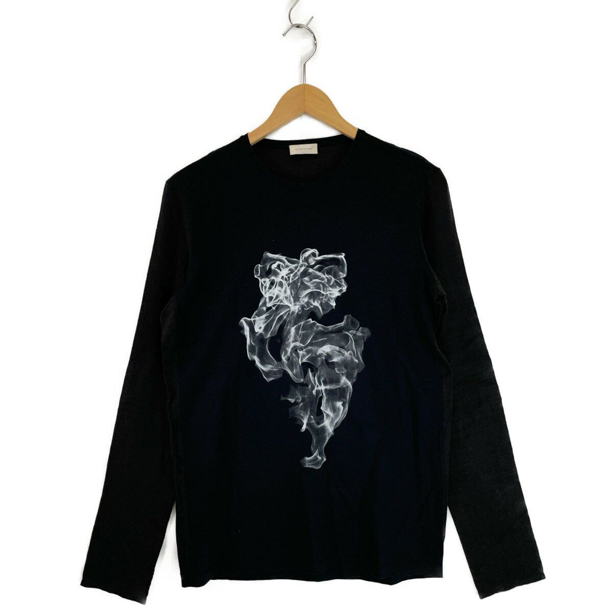 Image of Balenciaga Paris Print Long Sleeve T-Shirt in Black, Men's (Size Small)