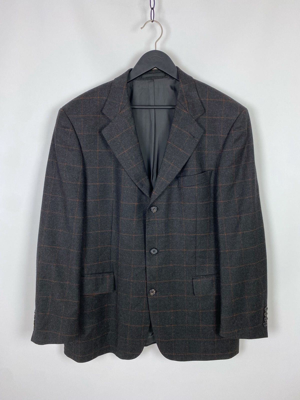 Hugo Boss Hugo Boss Loro Piana Pure New Wool Checkred Blazer Jacket Size US L / EU 52-54 / 3 - 4 Thumbnail