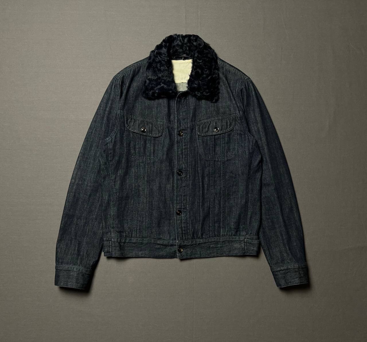 AW13 Fur Denim Jacket