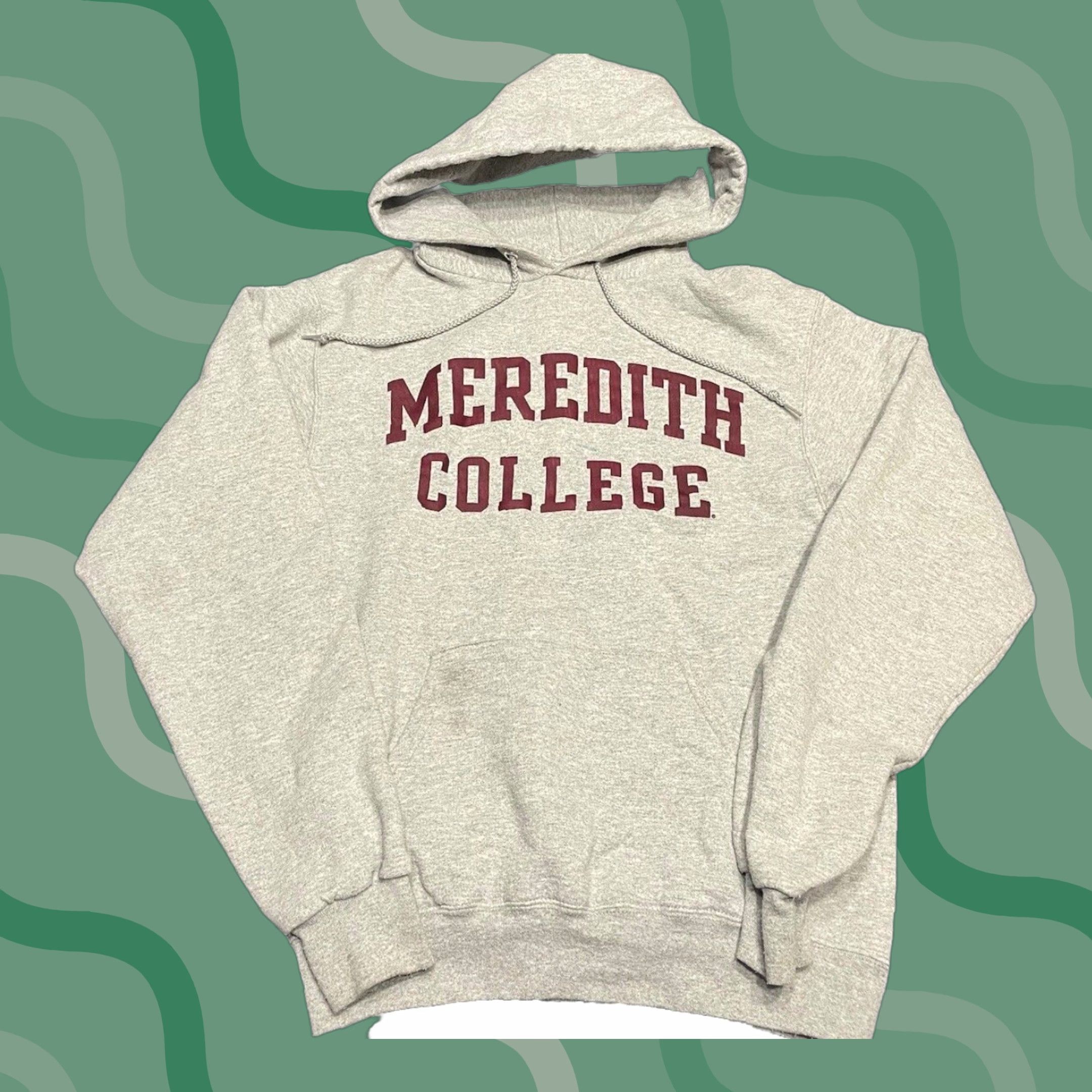 Champion Champion Hoodie Men S Gray College Pullover Meredith College Small Vintage Style Size US S / EU 44-46 / 1 - 1 Thumbnail
