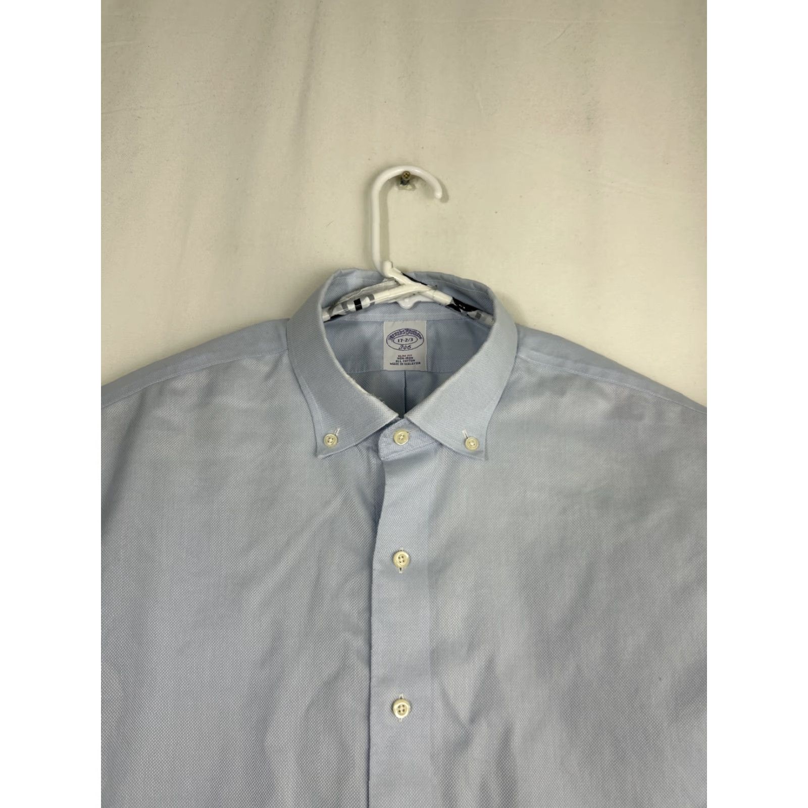 Brooks Brothers Brooks Brothers Dress Shirt Blue Slim Button-Down 17 2/3 Long Sleeve Cotton Mens Size US XL / EU 56 / 4 - 3 Thumbnail