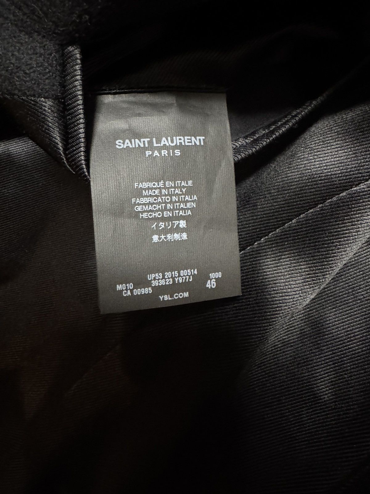 Saint Laurent Paris FW15 runway chestfield coat Sz46 Size US S / EU 44-46 / 1 - 7 Thumbnail