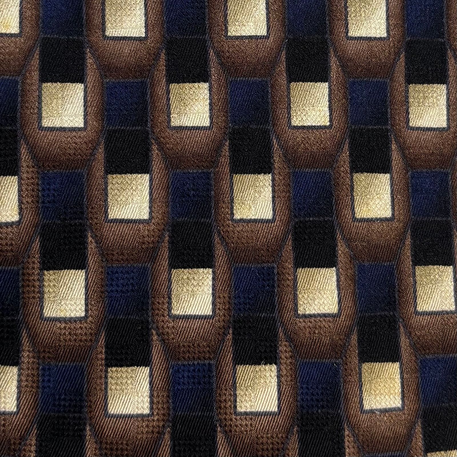 Other J.Z. Richards for Nordstrom Silk Tie Brown and Navy Size ONE SIZE - 10 Thumbnail