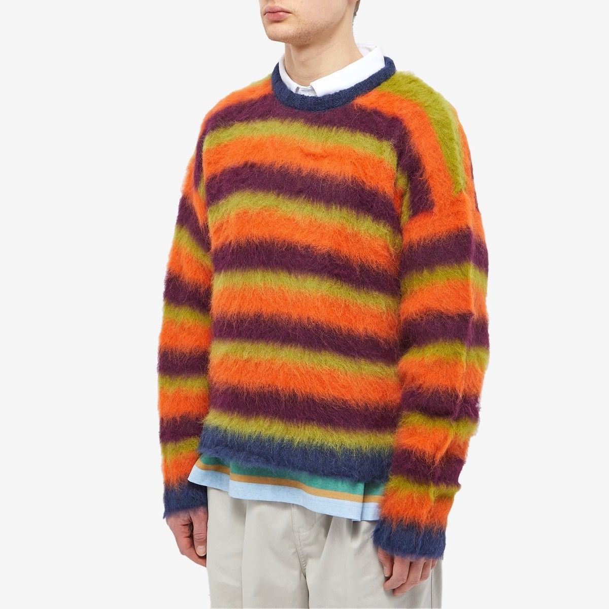 Brain Dead BRAIN DEAD Blurry Lines Alpaca sweater Fuzzy Size L Rare Size US L / EU 52-54 / 3 - 3 Thumbnail