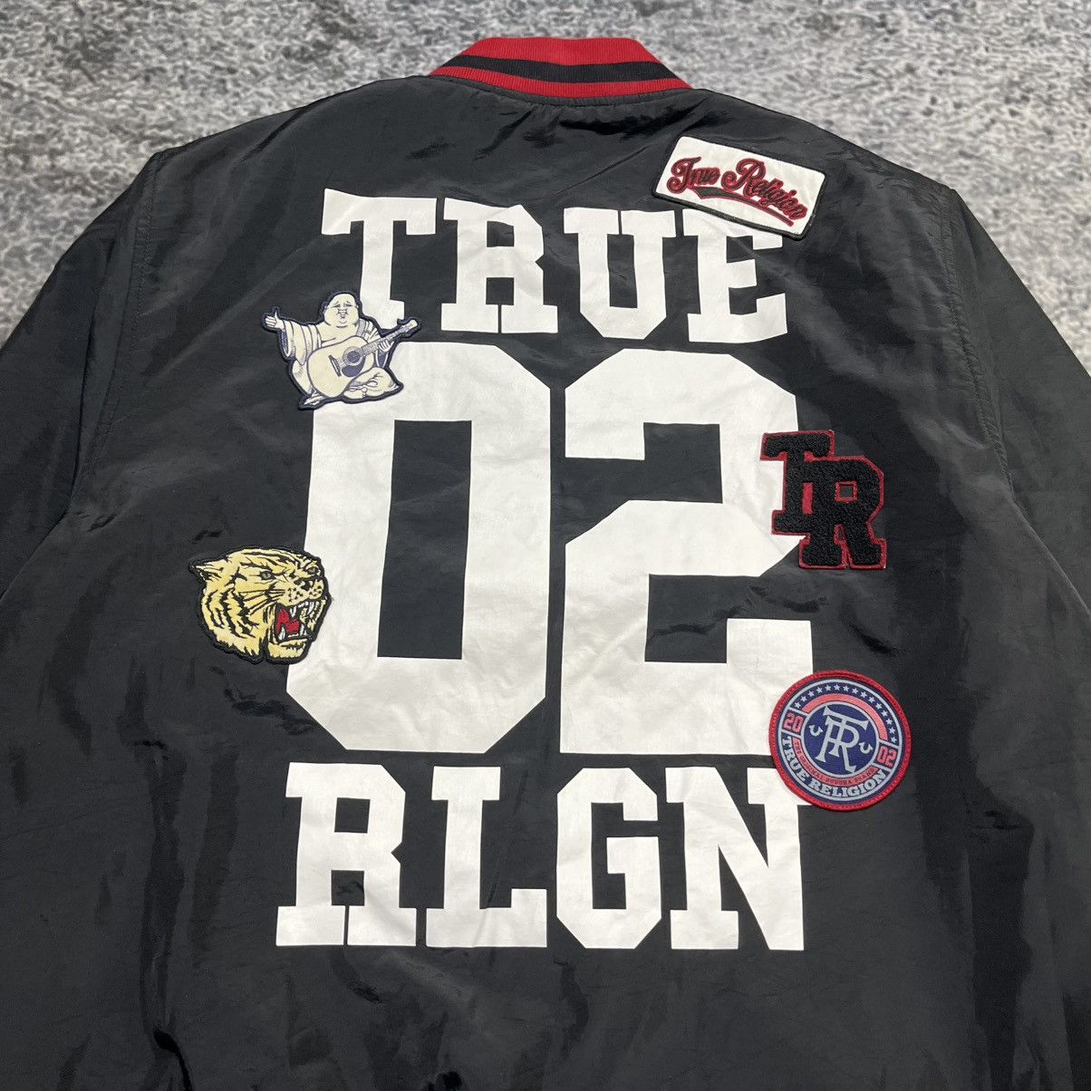True Religion True Religion 02 Button Varsity Bomber Jacket Size 3XL Size US XXL / EU 58 / 5 - 8 Thumbnail
