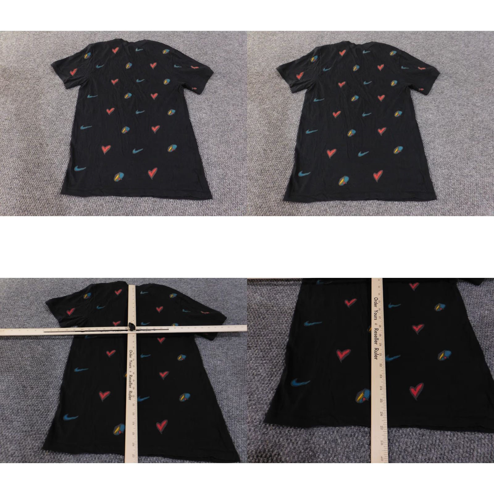 Nike Nike The Nike Tee Shirt Mens Small Black Heart Swoosh Peace Print Graphic Rare Shirt Size US S / EU 44-46 / 1 - 8 Thumbnail