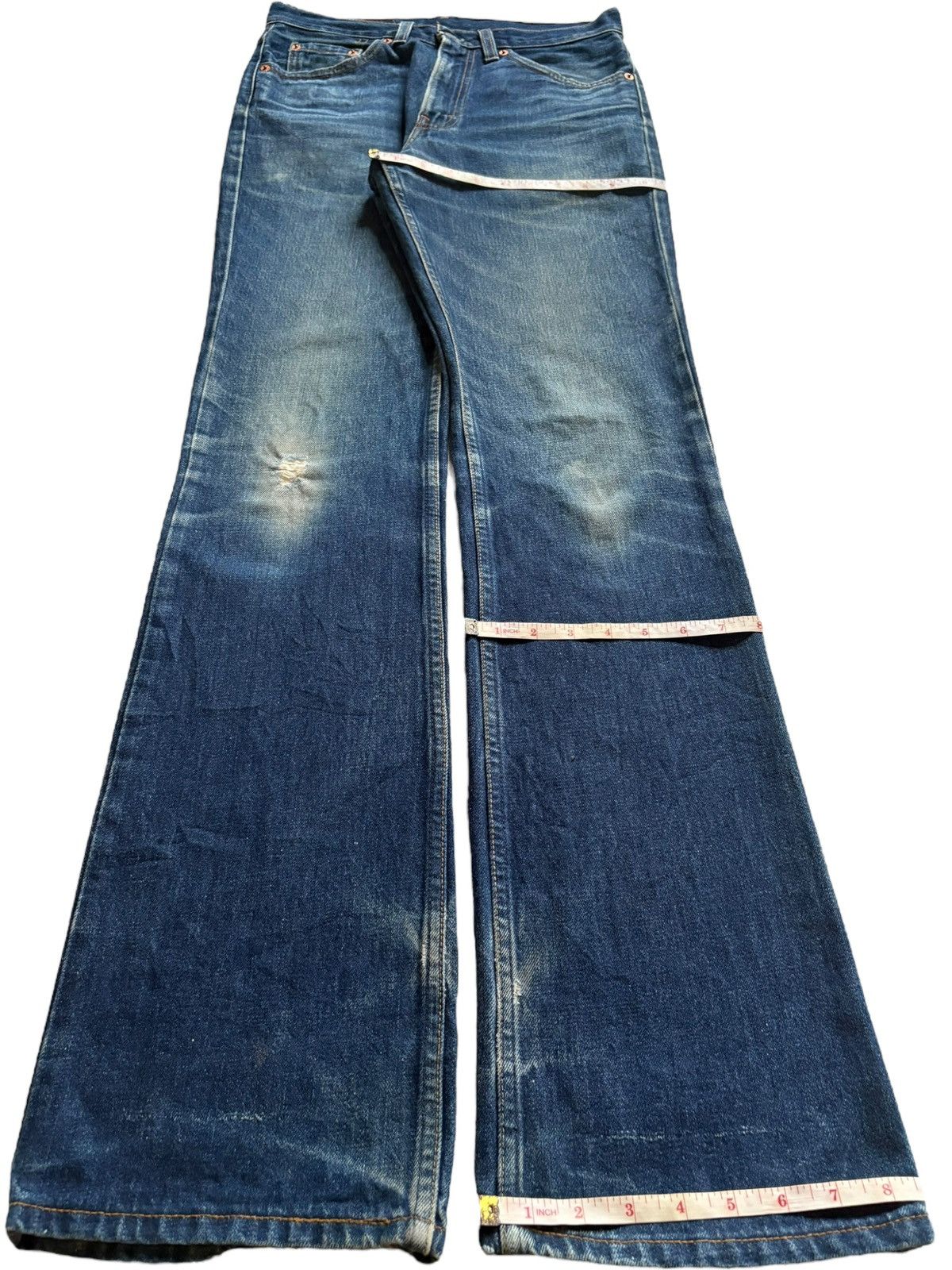 Levi's Vintage 90s Levis 517 Mud Wash Distressed Flare Jeans Size US 30 / EU 46 - 14 Thumbnail