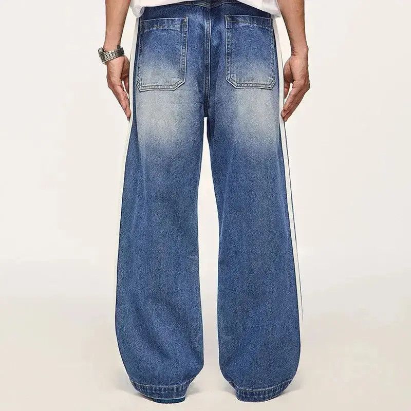 Japanese Brand Men Classic Washed Wide Leg Jean Size US 32 / EU 48 - 4 Thumbnail