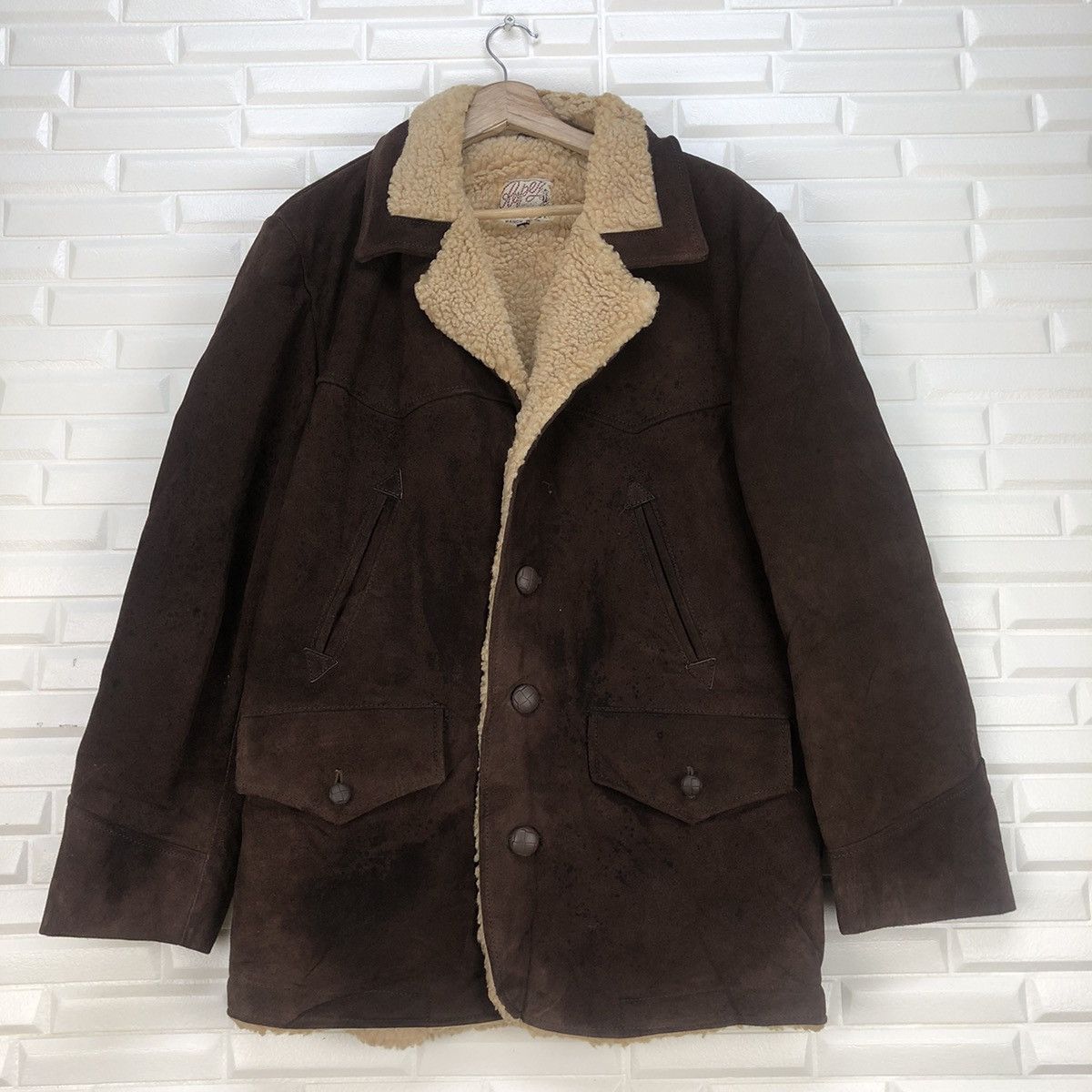 Leather × Vintage Vtg Ranchwear Western Suede Leather Sherpa Jacket Size US M / EU 48-50 / 2 - 2 Thumbnail