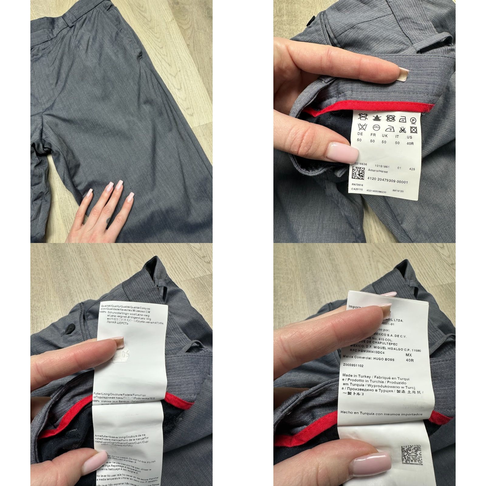 Hugo Boss HUGO BOSS Suit Mens Wool 2 Button Blazer + Pants Size 50 Gray 2 Piece Vintage: No (N/A) Size 50R - 9 Thumbnail