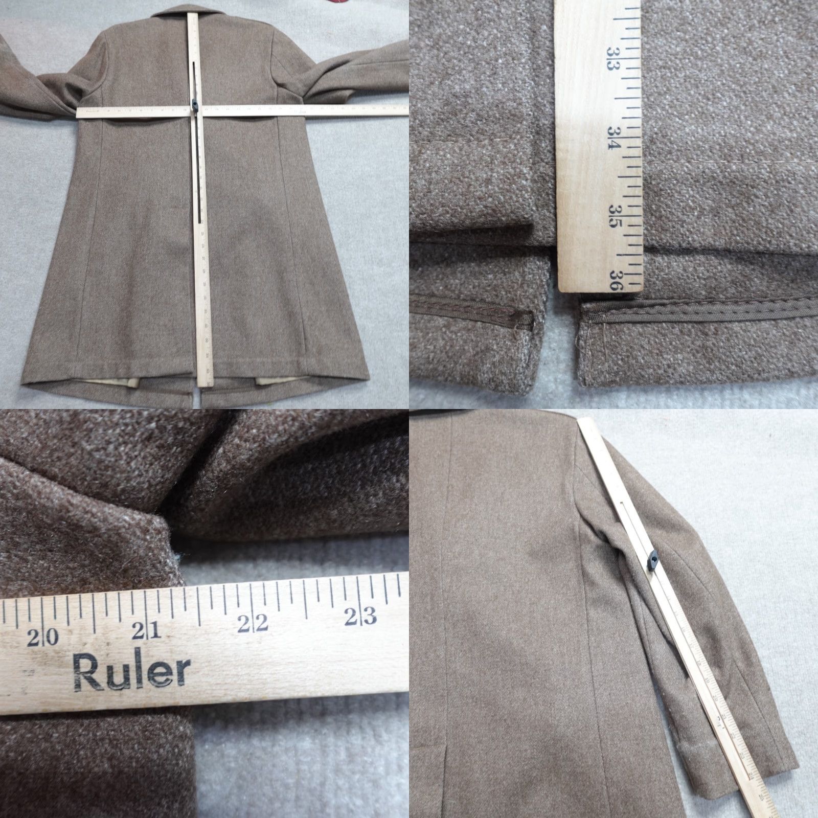 Vintage VINTAGE American Vintage Coat 40R Beige Wool Tweed Overcoat Men Size US XXS / EU 40 - 8 Thumbnail