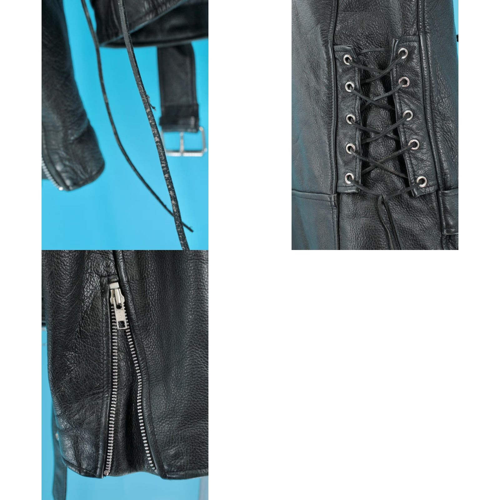 Vintage VINTAGE Wilsons Leather 90s Jacket Mens Leather Racer Black L 1990s Open Road Harley Patch Size US L / EU 52-54 / 3 - 11 Thumbnail