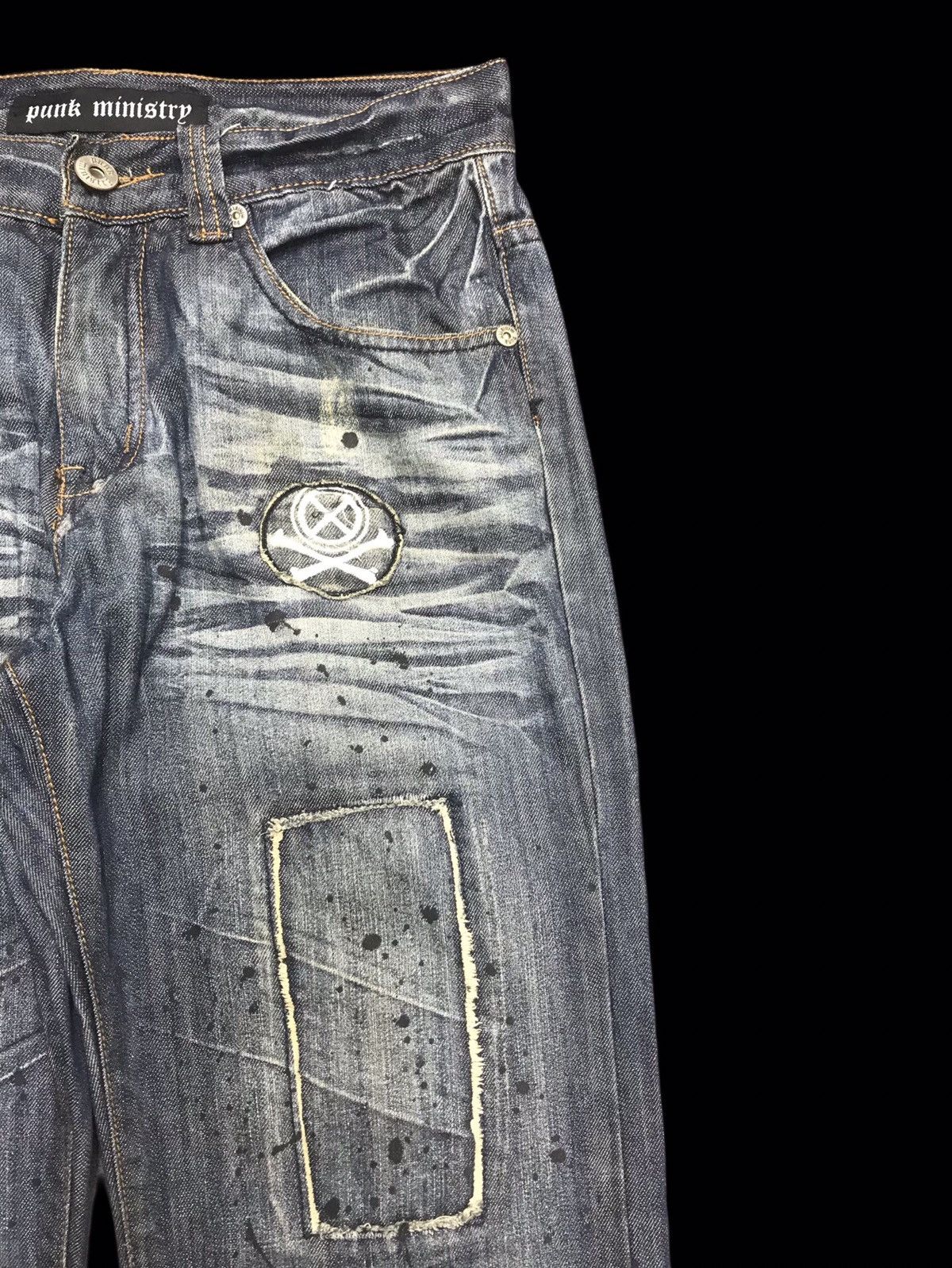 Seditionaries 💥PUNK DENIM💥punk ministry Paint Splatter Punk Denim F301 Size US 31 - 4 Thumbnail