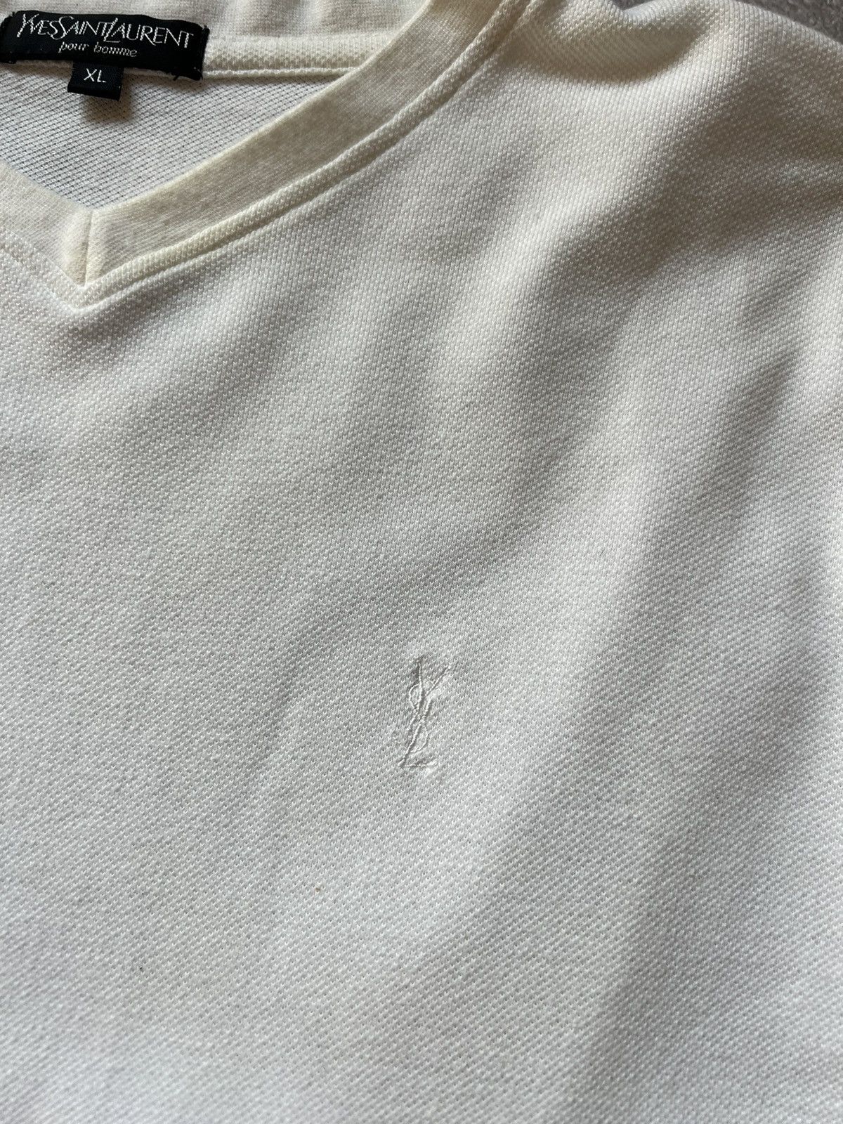 Yves Saint Laurent Vintage YSL 90s Y2k Distressed Tee Size US XL / EU 56 / 4 - 6 Thumbnail