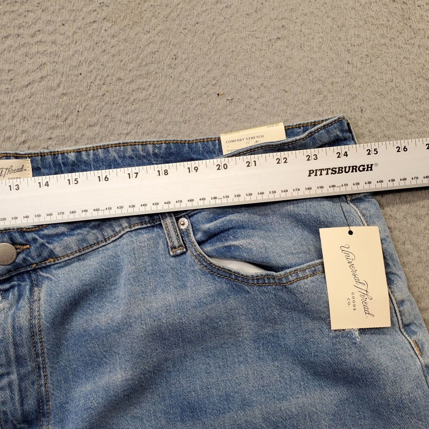 Vintage Universal Thread Skinny Jeans Women 28/R Blue Denim High Rise Distressed Stretch Jeans (Size 28, Womens) Size 28" / US 6 / IT 42 - 6 Thumbnail