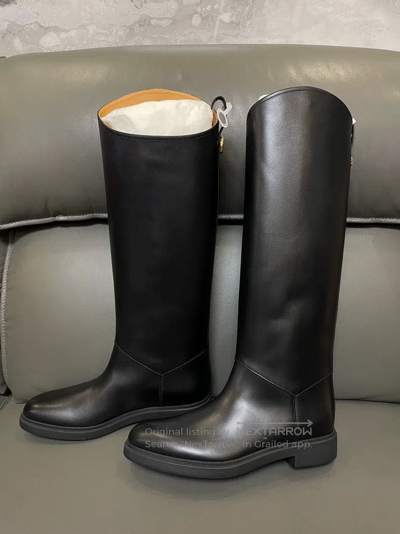 Loro Piana LORO PIANA Small calfskin metal buckle boots with rounded Size US 7.5 / IT 37.5 - 2 Thumbnail