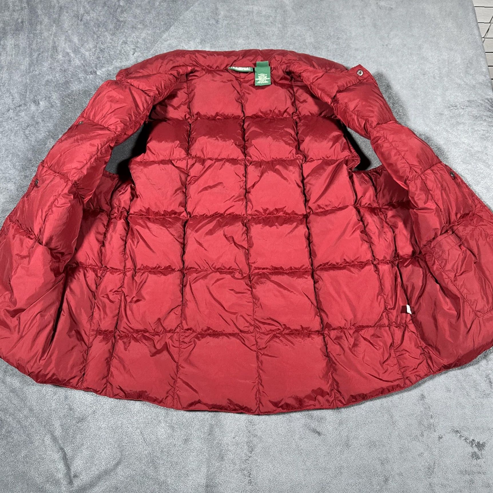 Vintage LL Bean Down Puffer Vest Mens LT Red Snap-Front Fleece-Lined Pockets Quilted Nylon Insulated Outdoor Mens Size US L / EU 52-54 / 3 - 4 Thumbnail