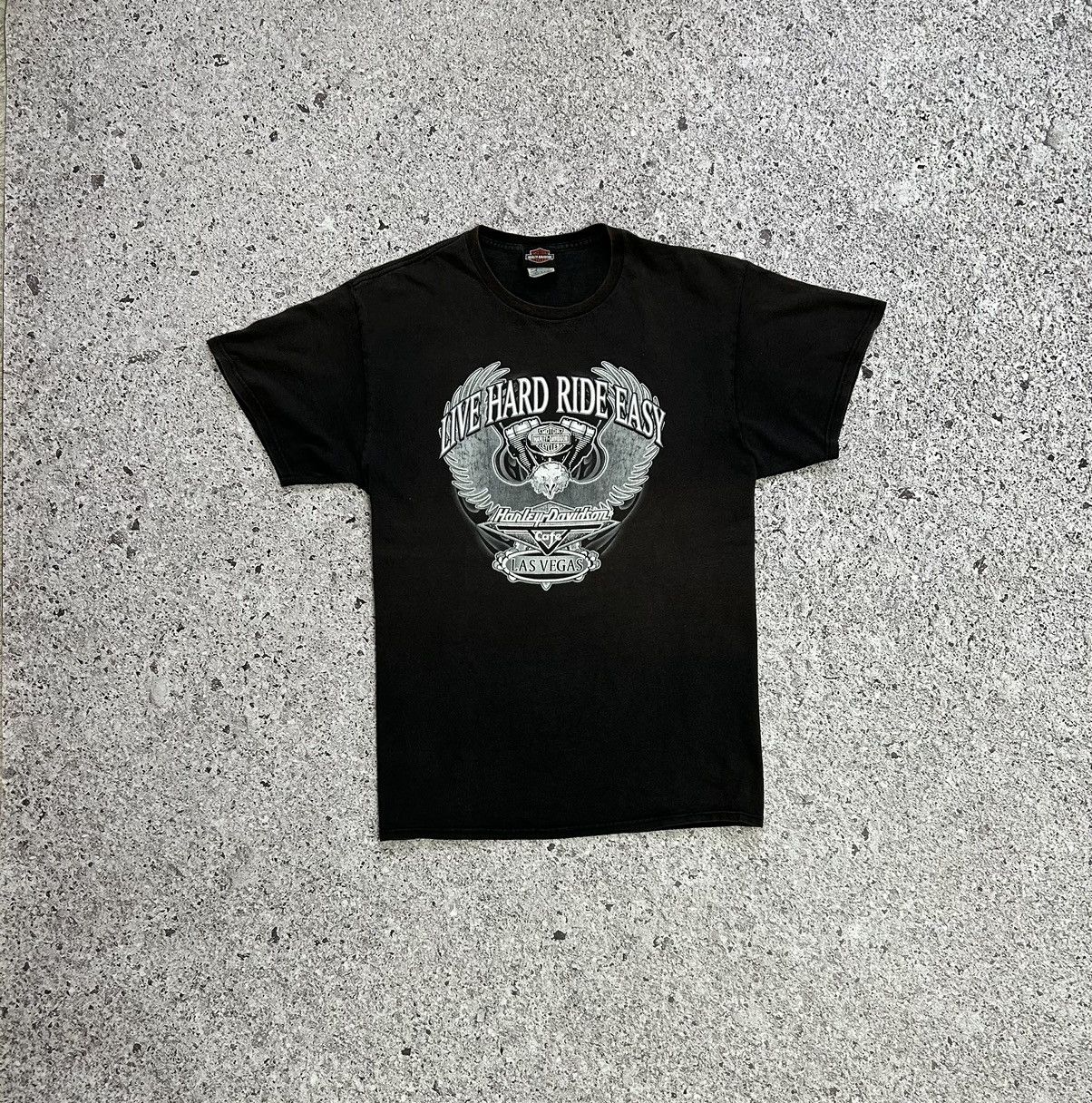 Band Tees × Harley Davidson × Vintage Vintage Harley Davidson Cafe Las Vegas Bike 90s T-Shirt Size US L / EU 52-54 / 3 - 3 Thumbnail