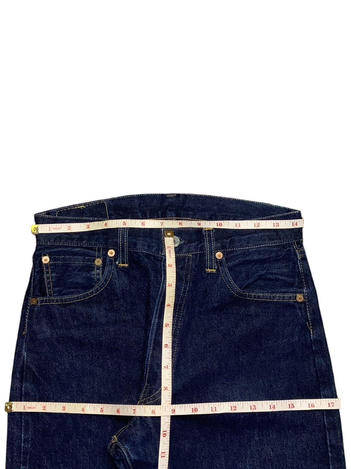 Levi's Vintage 90s Levis 501XX Big E Selvedge Raw Denim Button 555 Size US 29 - 14 Thumbnail