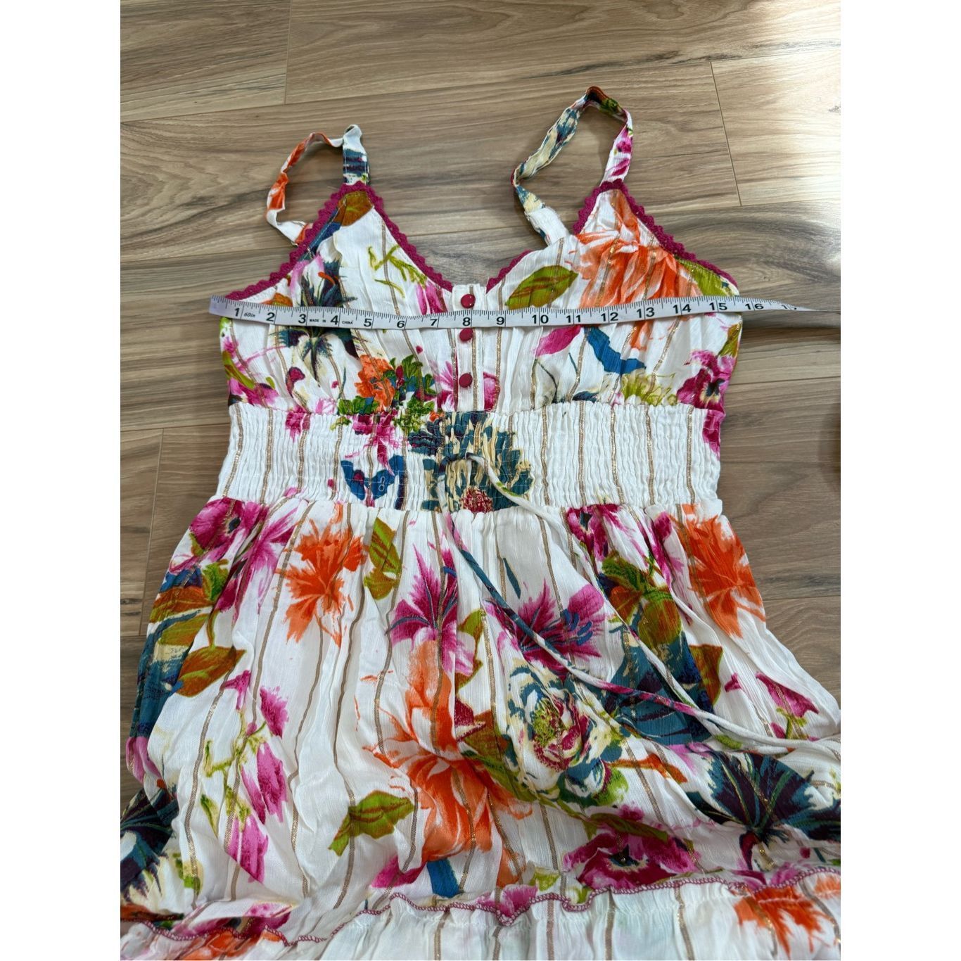 Other Dress NWT boutique cotton smoked back elastic waist sz L Size M / US 6-8 / IT 42-44 - 8 Thumbnail