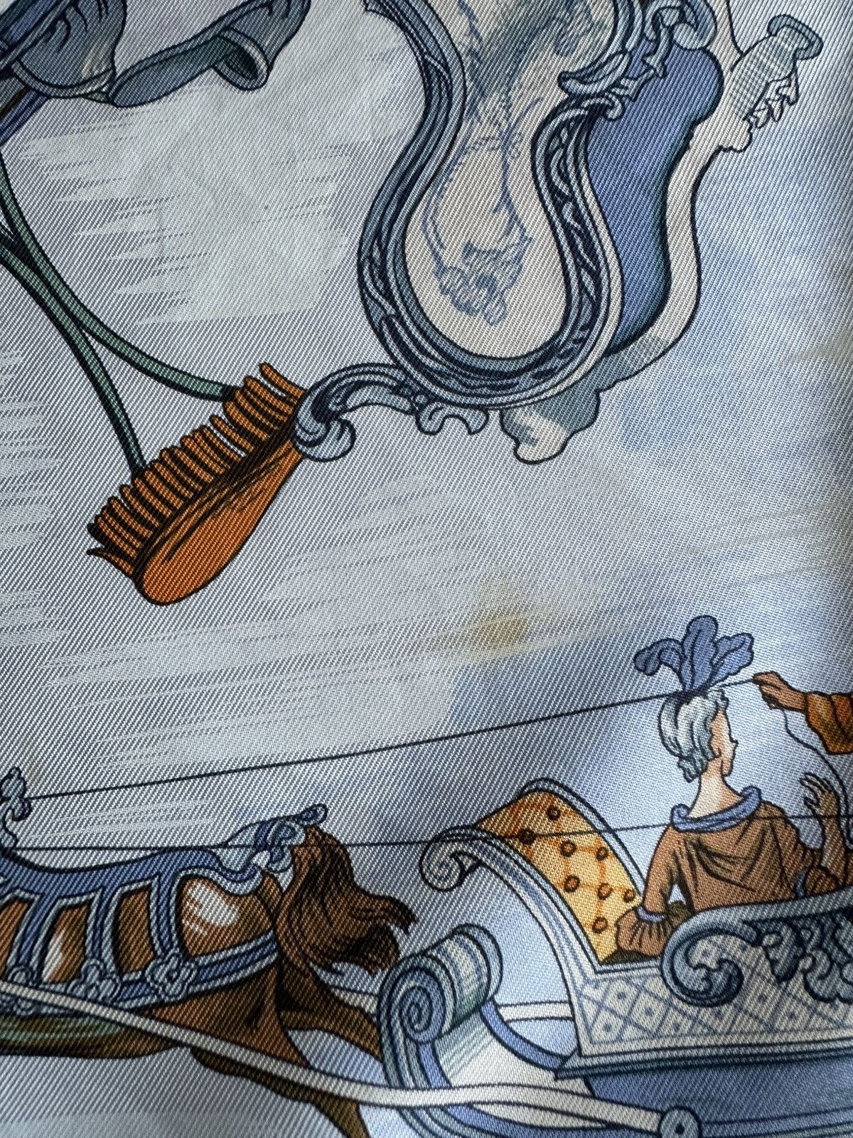 Hermes 🔅Steals🔅HERMES Traineaux Et Glissades Scarf Carre 90 Silk Size ONE SIZE - 15 Thumbnail