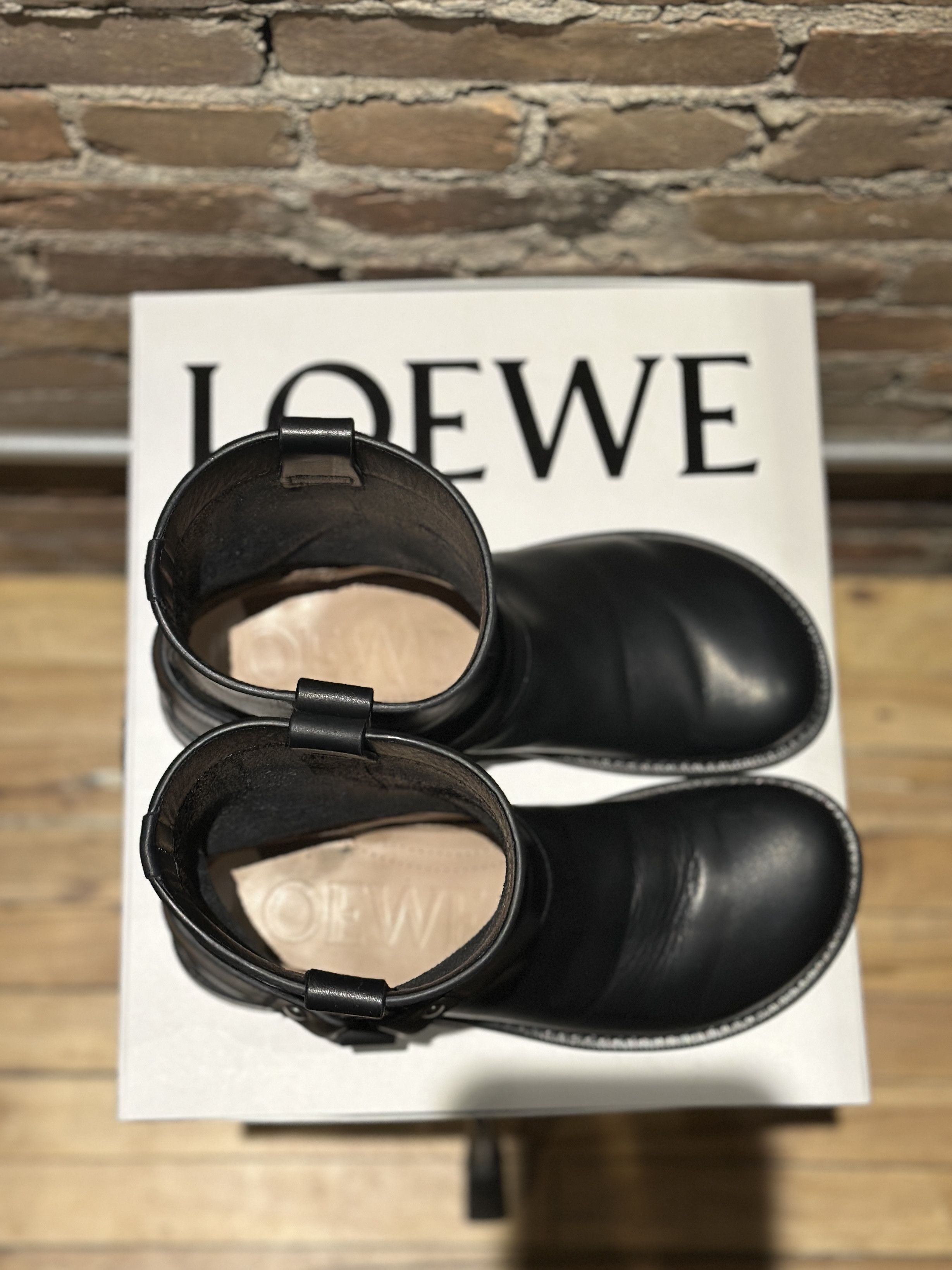 Loewe LOEWE Campo Leather Harness Biker Boots – Black (EU 41) Size US 8 / EU 41 - 8 Thumbnail
