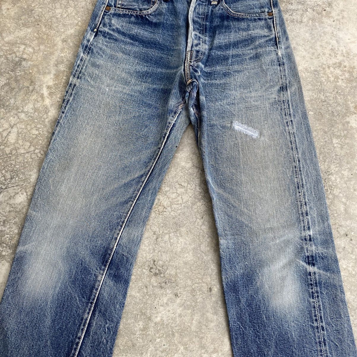 Denime Vintage 90’s Denime Faded Blue Distressed Selvedge Jeans Size US 29 - 6 Thumbnail
