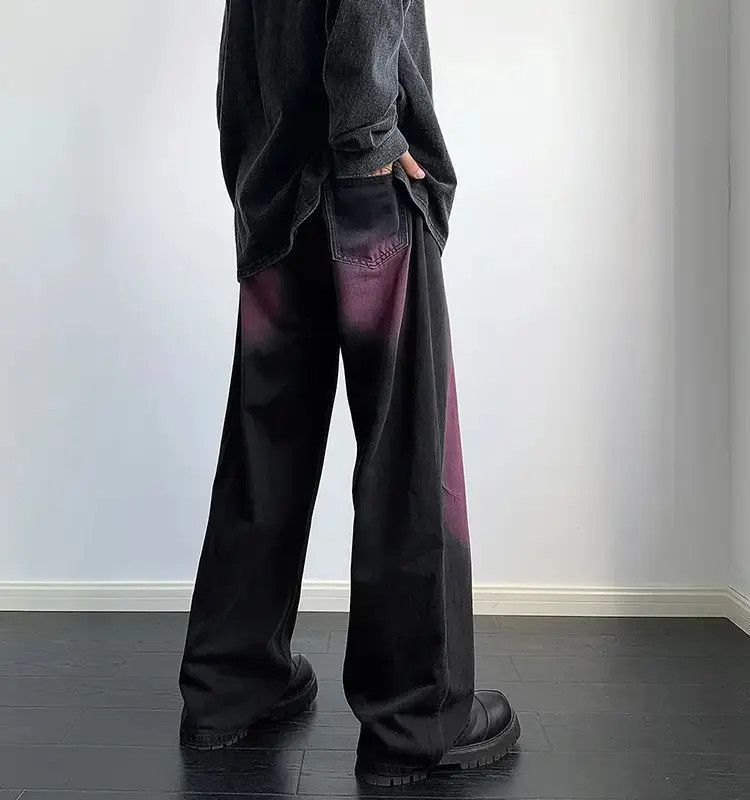 Japanese Brand Retro versatile straight leg gradient washed jeans Size US 32 / EU 48 - 5 Thumbnail