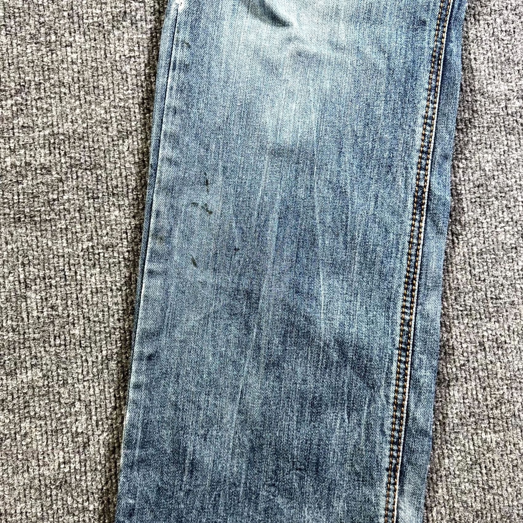 Denime Rock & Roll Cowboy Jeans Mens 32x34 Blue Denim Stretch Regular Fit Straight Leg Jeans Size US 32 / EU 48 - 7 Thumbnail