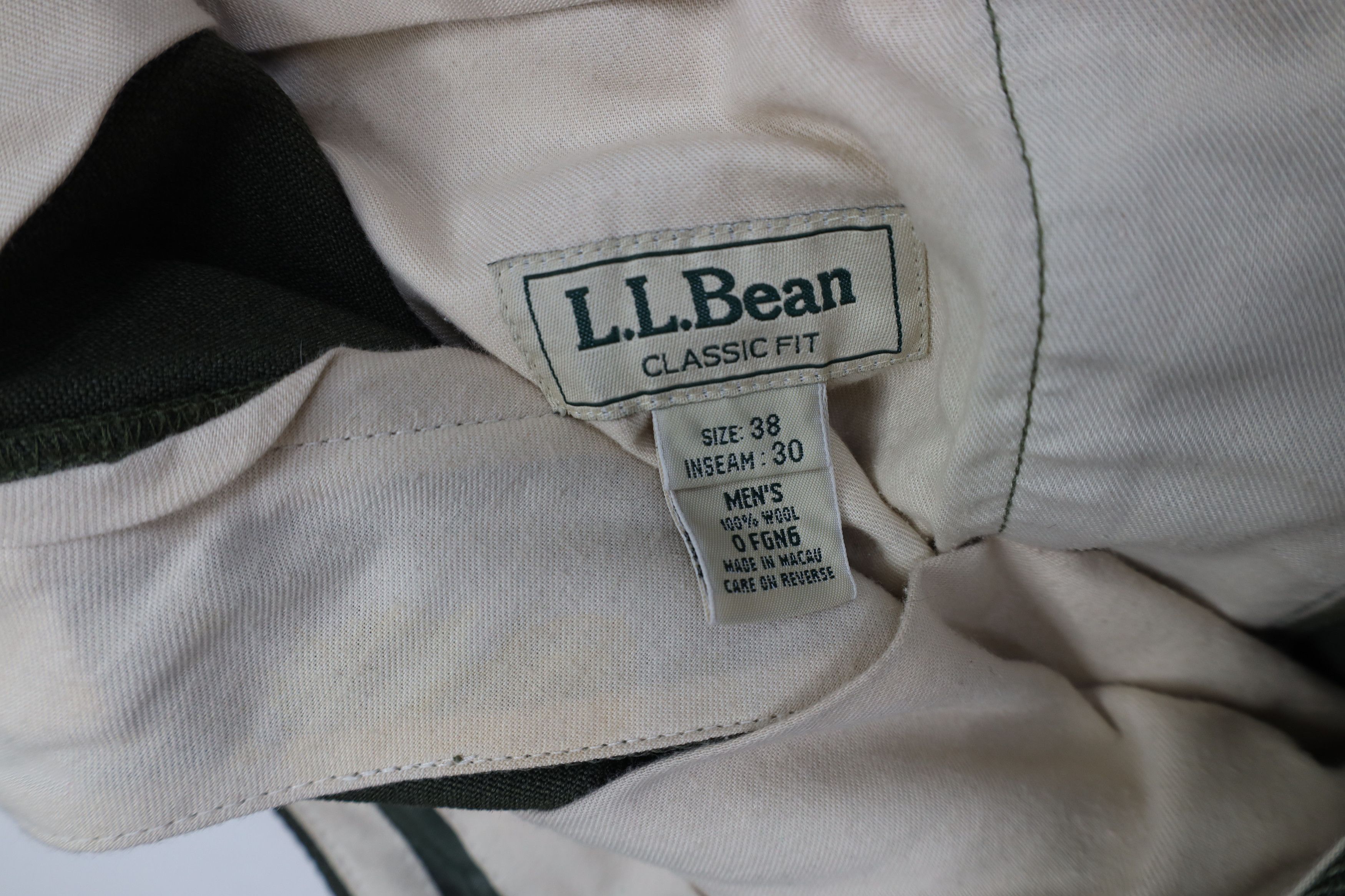 L.L. Bean Vintage 90s LL Bean Corduroy Wide Leg Chino Pants Green Size US 38 / EU 54 - 7 Thumbnail