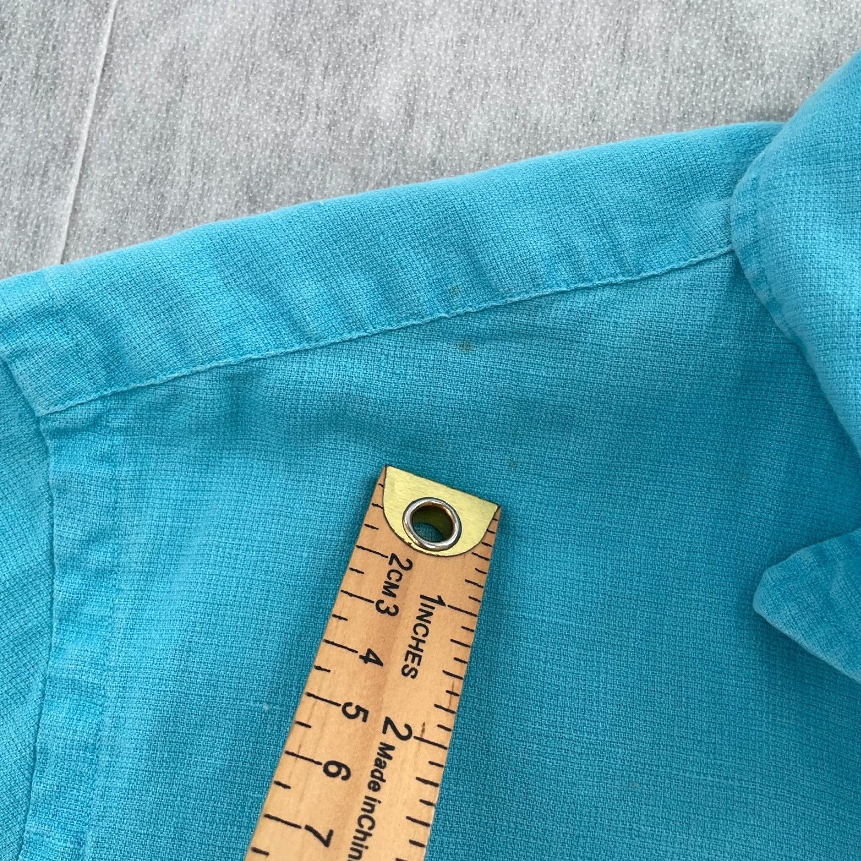 Polo Ralph Lauren VINTAGE Polo Ralph Lauren Shirt Men Adult Medium Blue Linen Cotton Button-Up Short Sleeve M Blue Polo Shirt 90s Mens Size US M / EU 48-50 / 2 - 6 Thumbnail
