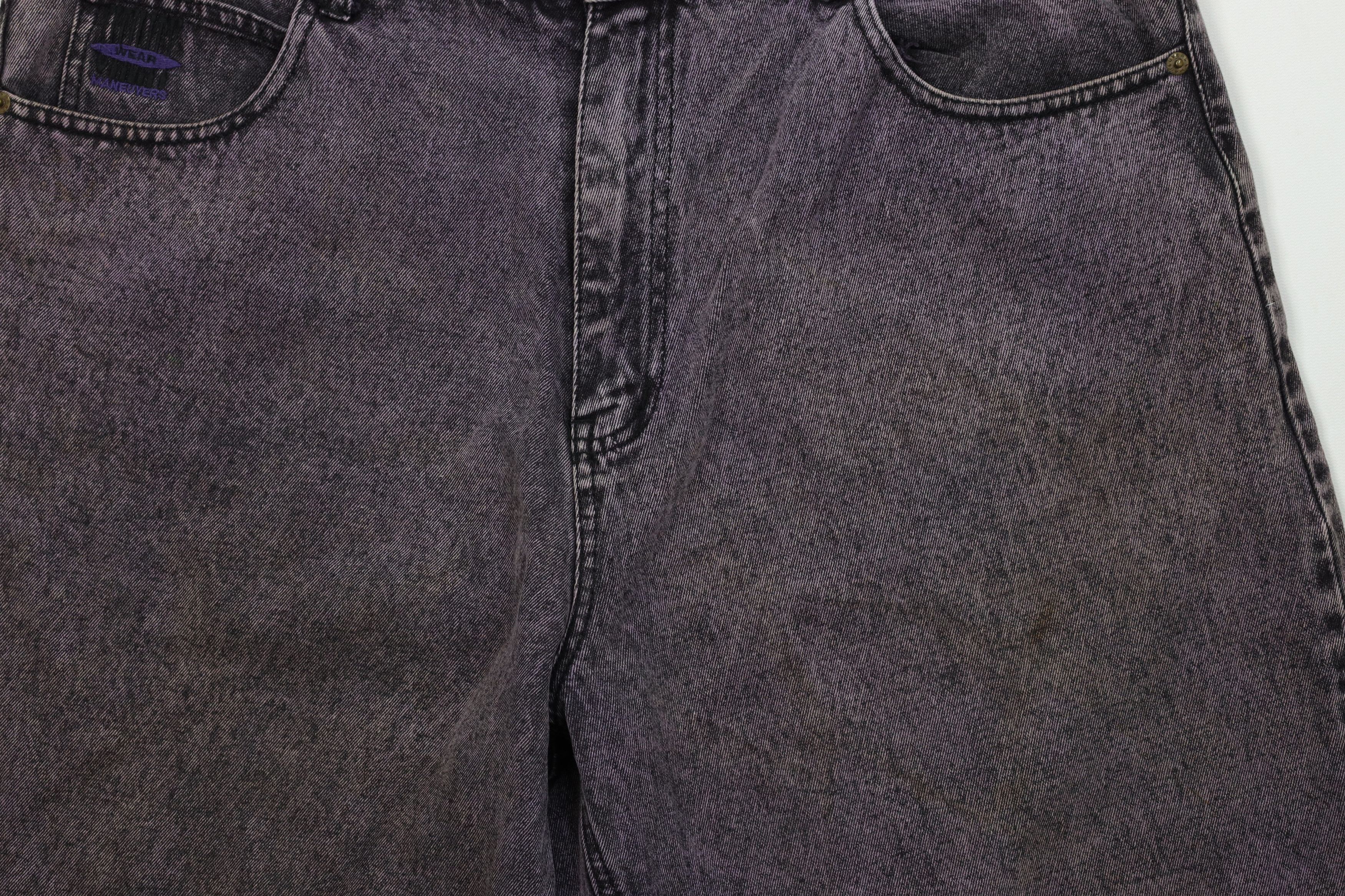 Vintage Vintage 90s Streetwear Fit Acid Wash Denim Shorts Purple Size US 38 / EU 54 - 3 Thumbnail
