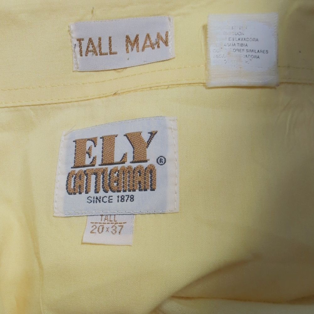 Vintage Vintage Ely Cattleman Sz 20 X 37 Tall Man Western Yellow Bu Size US XXL / EU 58 / 5 - 4 Thumbnail
