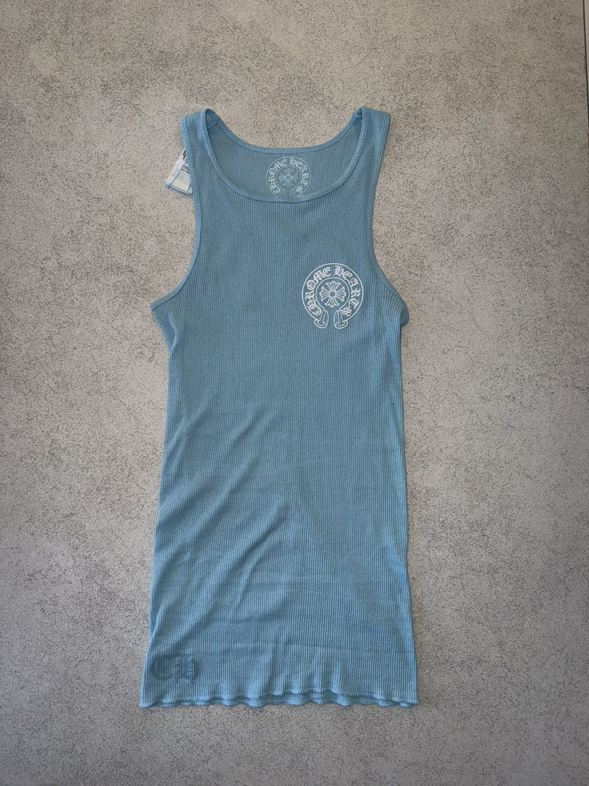 Baby blue chrome hearts tank