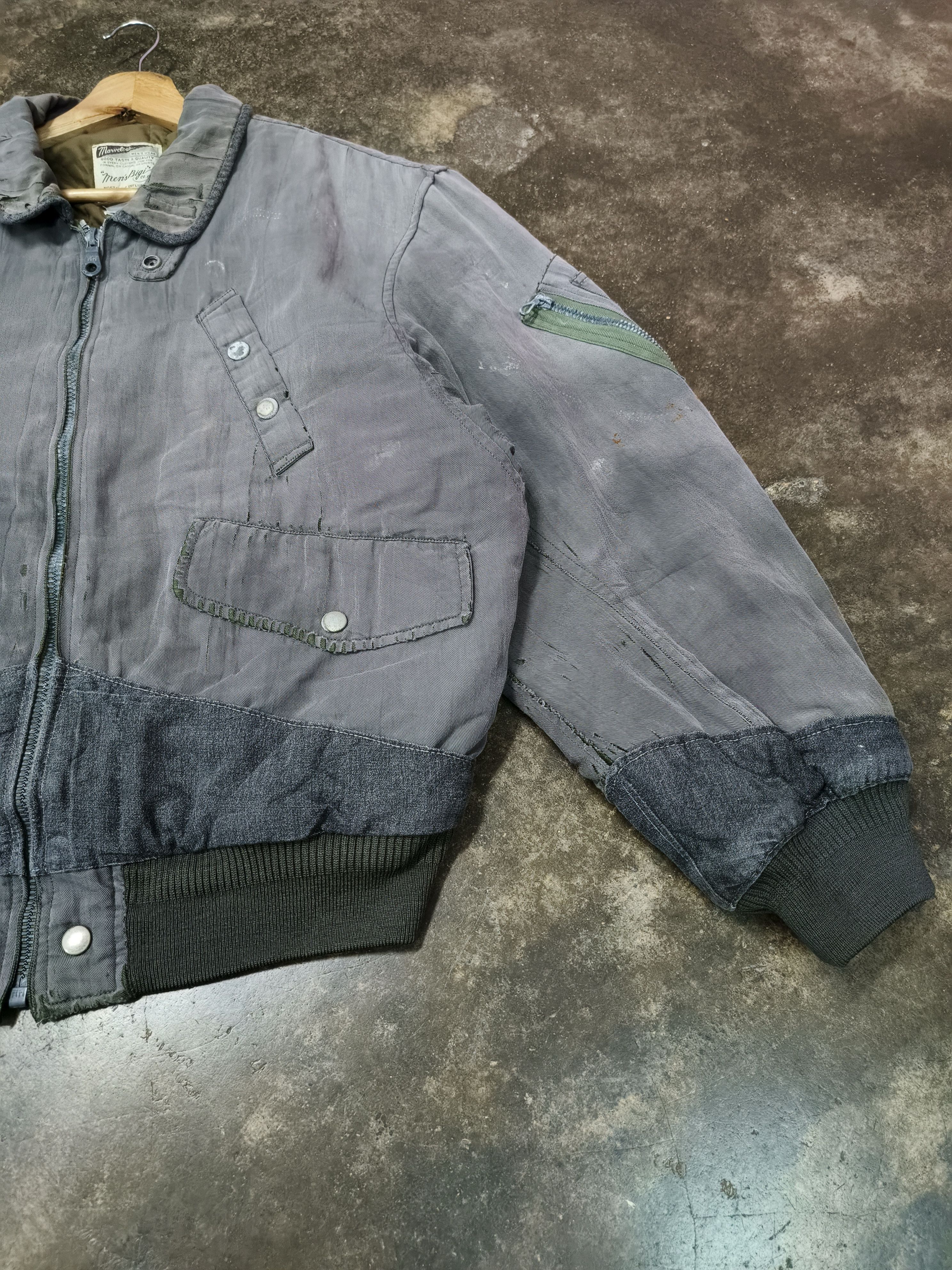 BIGI Vintage men bigi riri zip up bomber jacket distressed Size US L / EU 52-54 / 3 - 2 Thumbnail