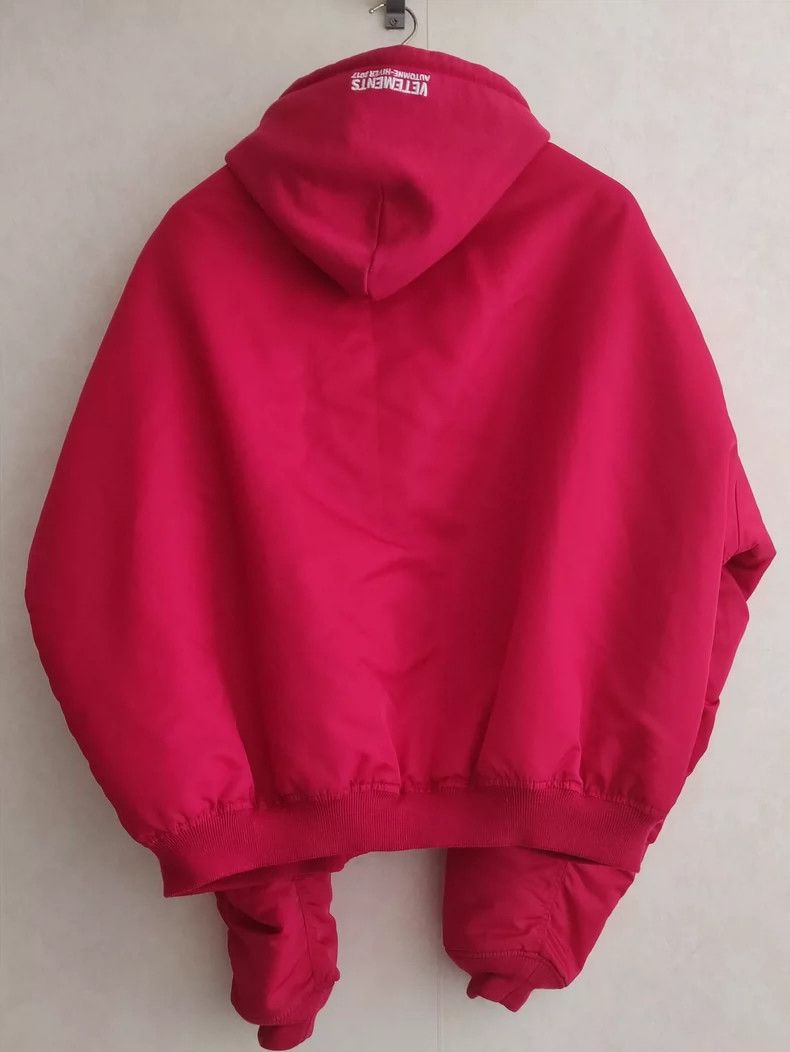 Vetements Vetements Original Red Hooded Bomber Jacket Size US XS / EU 42 / 0 - 2 Thumbnail