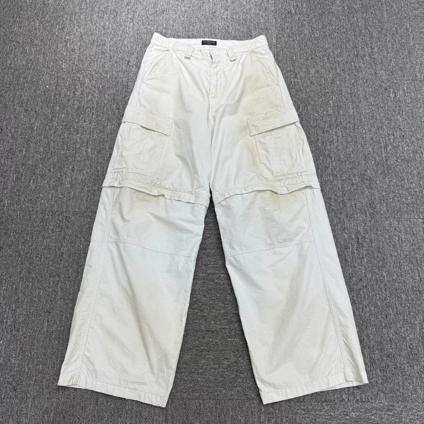 Balenciaga Distressed Cargo Casual Pants