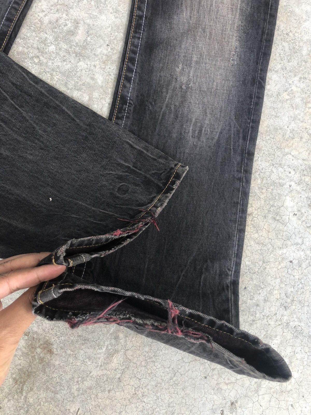 semanticdesign Japanese Semantic Design Flared Jeans Distressed Punk Style Size US 30 / EU 46 - 17 Thumbnail