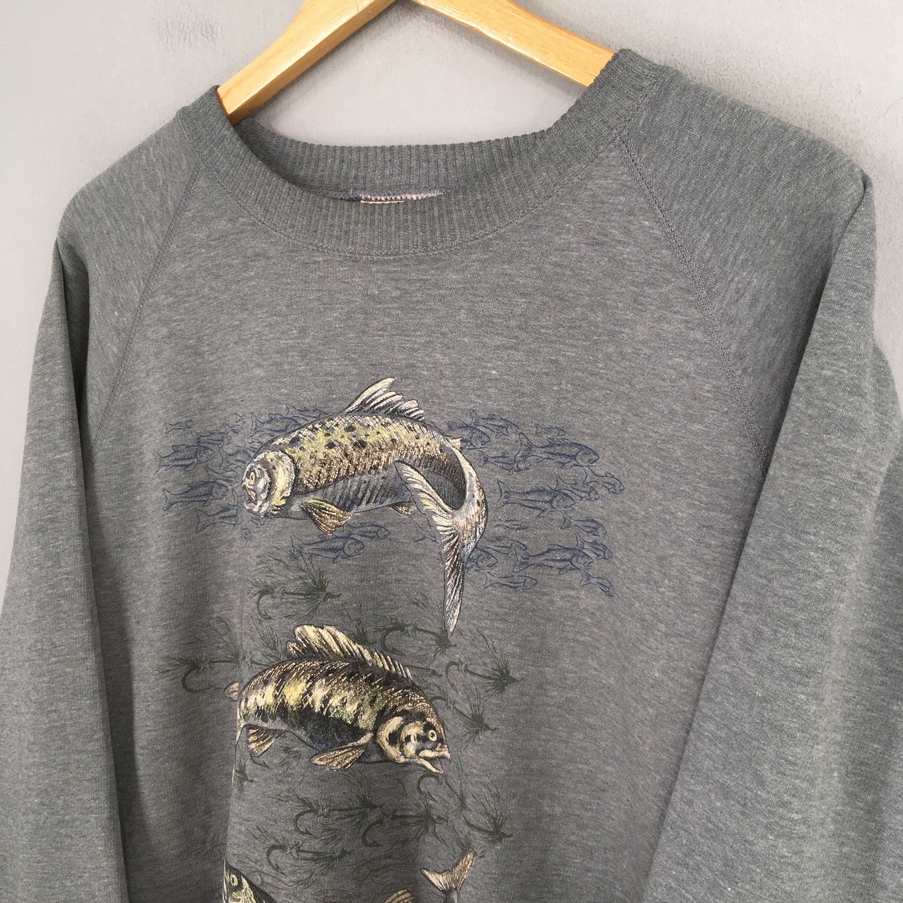 Vintage Vintage Grouper Fishing Fisherman Sweatshirt XLarge Size US XL / EU 56 / 4 - 3 Thumbnail