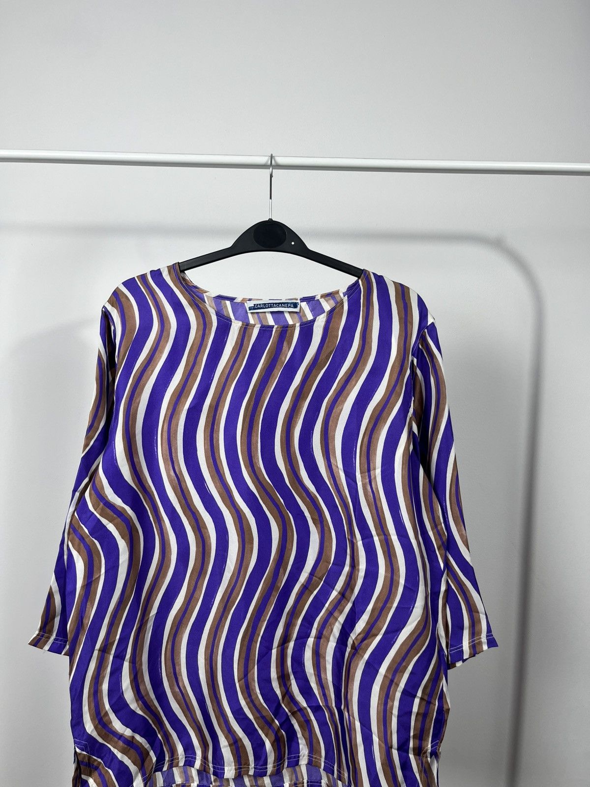 Other Carlotta Canepa 100 percent silk striped blouse Italy Size S / US 4 / IT 40 - 2 Thumbnail