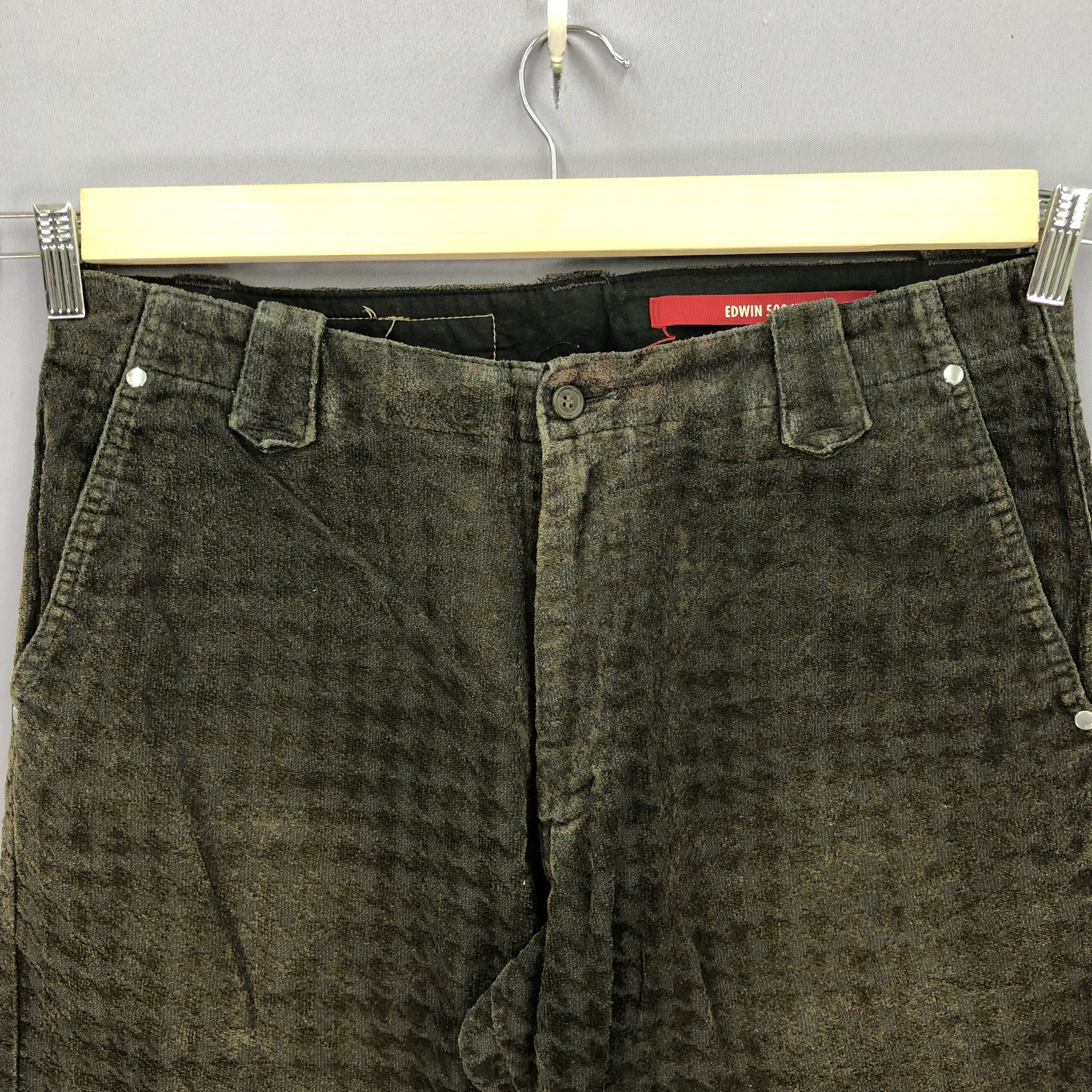 Edwin Vintage Edwin 503 Corduroy Rusty Jeans Houndstooth Denim Size US 32 / EU 48 - 5 Thumbnail