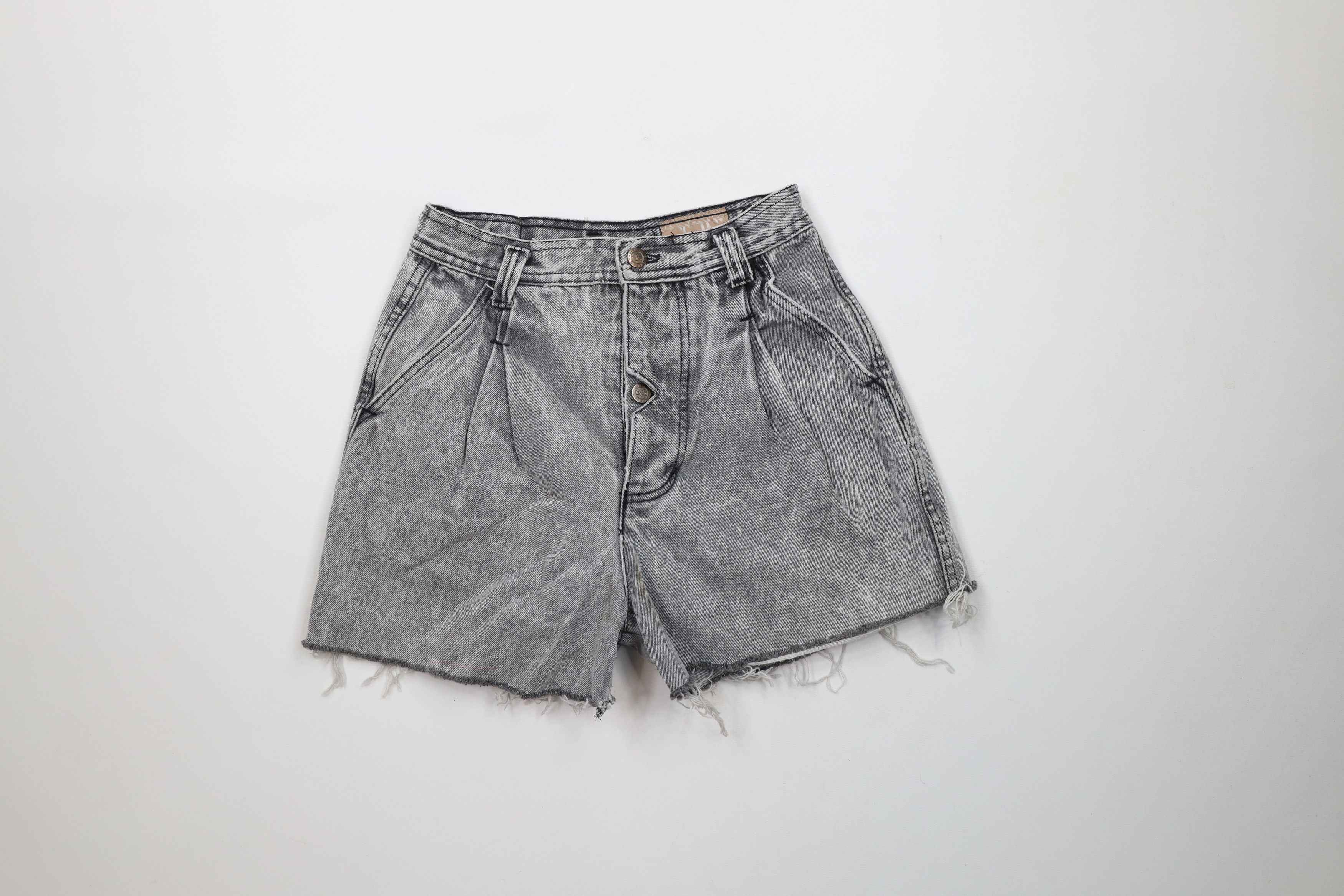 Vintage Vintage 90s Streetwear Wash Button Fly Cut Off Denim Shorts Size 32" / US 10 / IT 46 - 1 Thumbnail