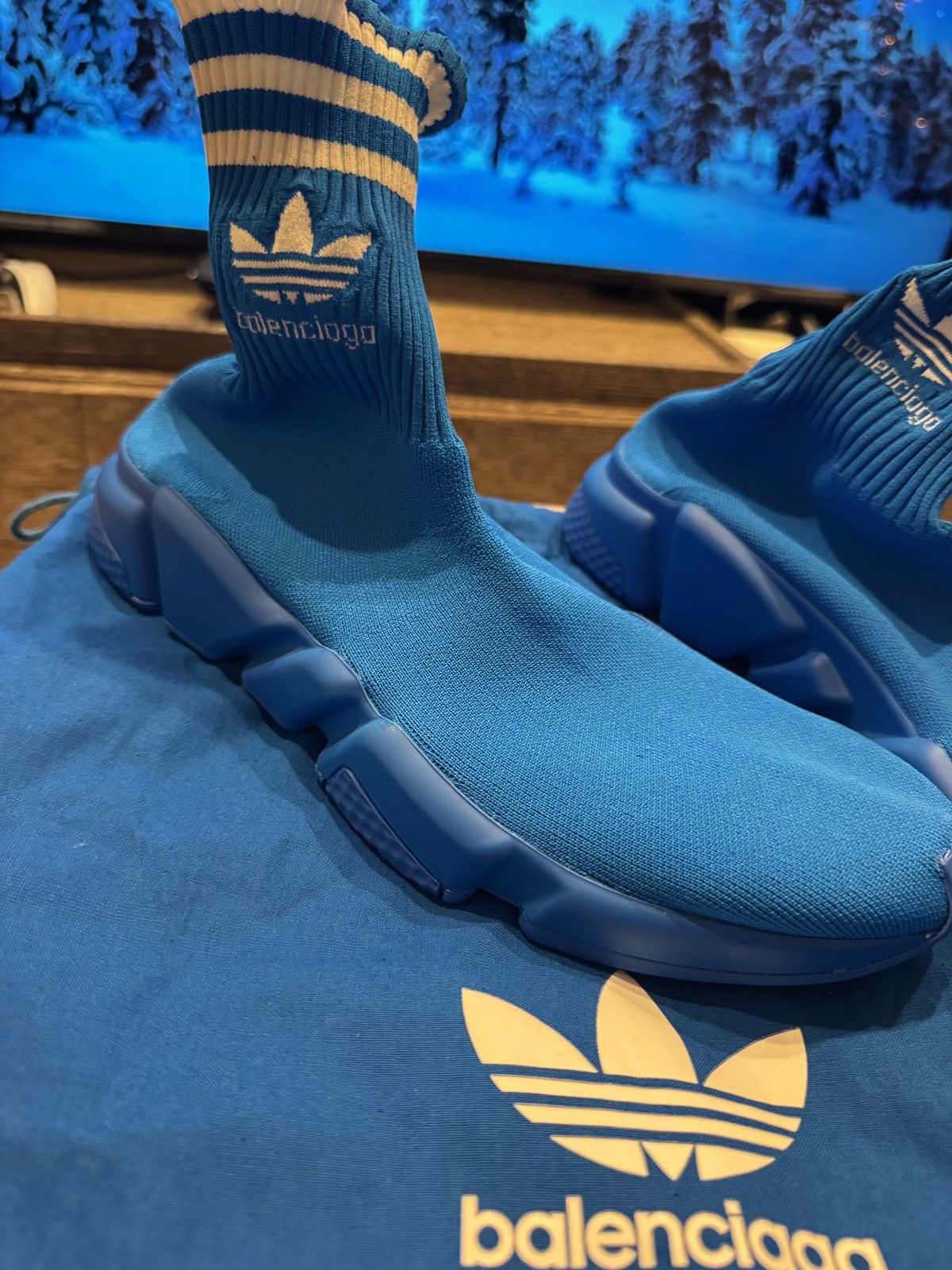 Balenciaga Balenciaga x Adidas speed trainer Size US 9 / EU 42 - 2 Thumbnail