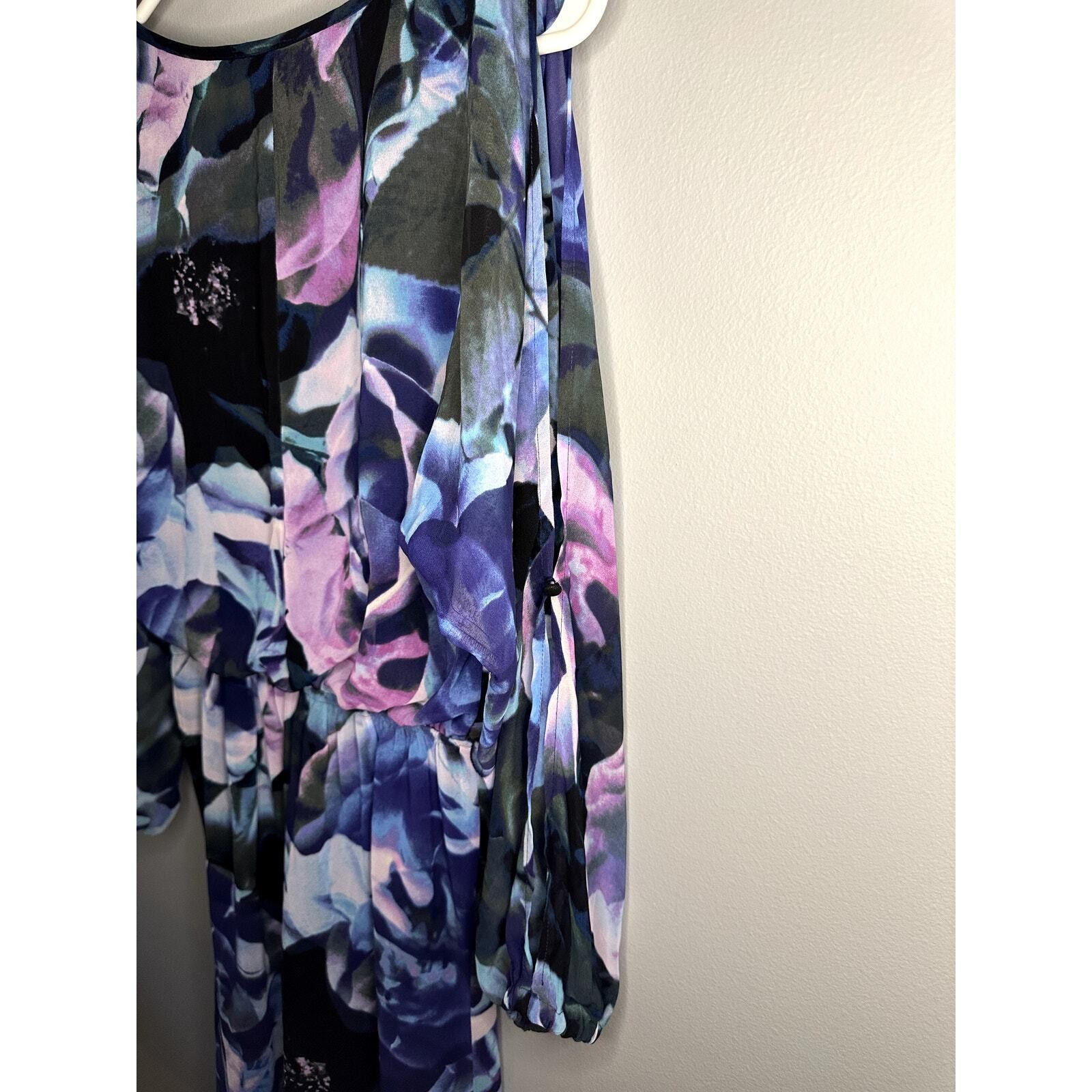 Vince Camuto Vince Camuto Floral Sheer Lined Chiffon Maxi Dress Women 2 Size XS / US 0-2 / IT 36-38 - 6 Thumbnail