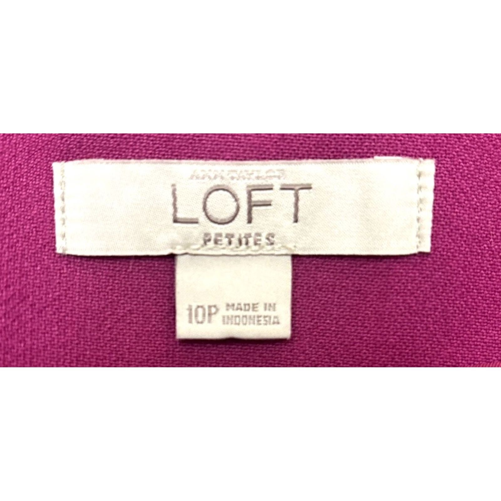 Loft LOFT Ann Taylor Mini Skirt Petites 10P W32 Purple straight lined 1613 Size 32" / US 10 / IT 46 - 3 Thumbnail