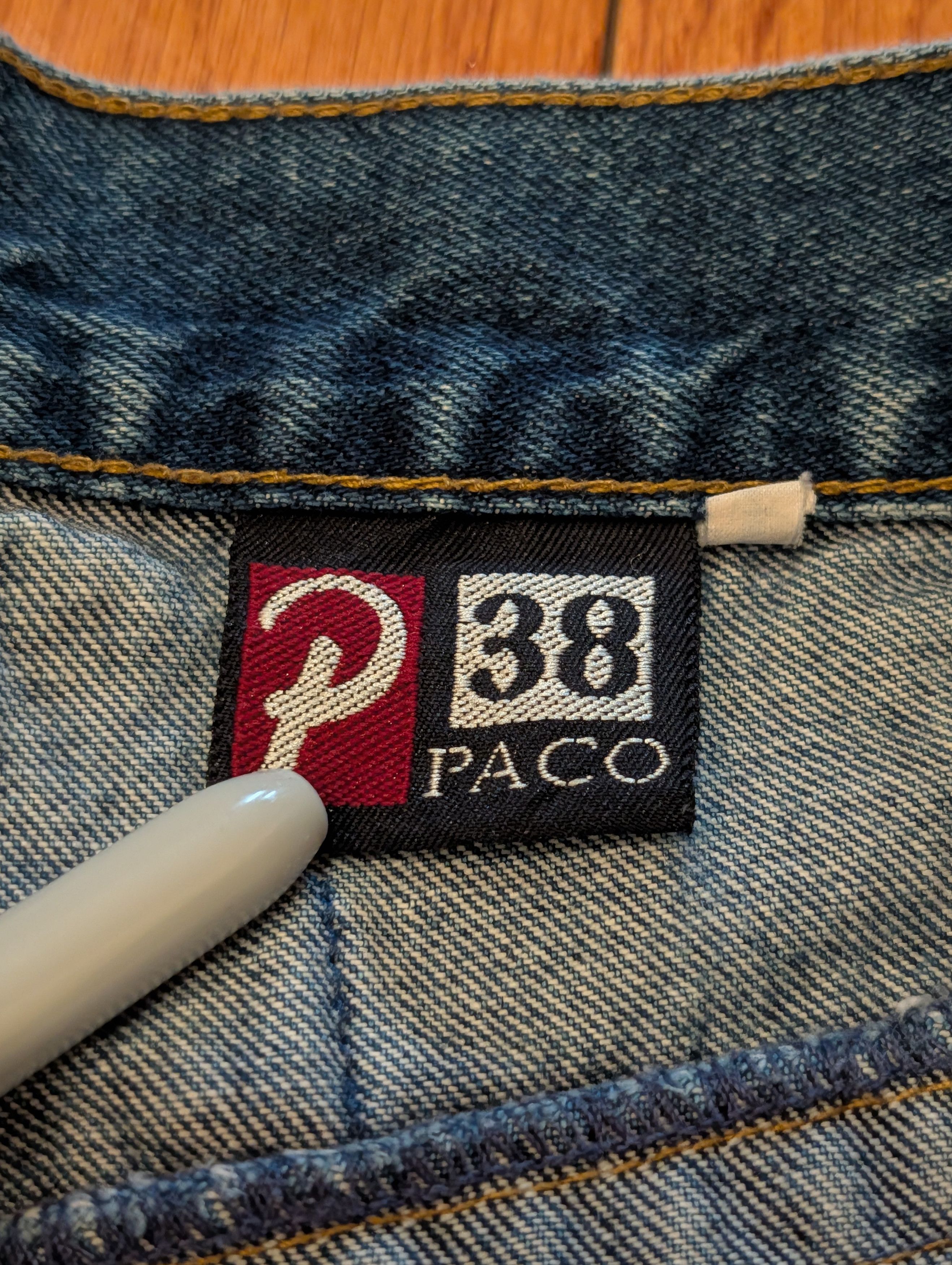 Southpole VTG Paco Jeans Embroidered Baggy Denim Skater Shorts Size US 38 / EU 54 - 10 Thumbnail