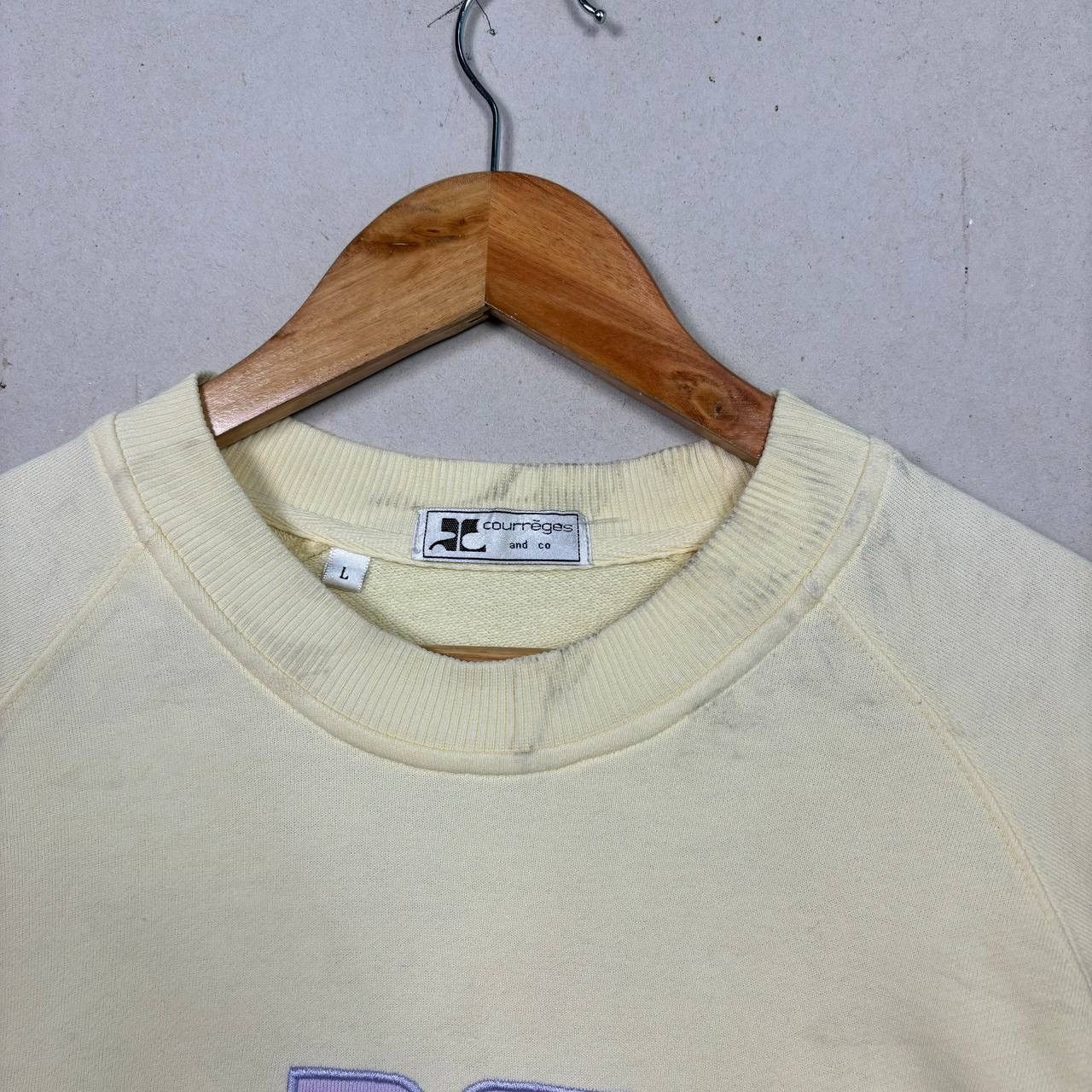 Courreges Vintage Courreges Big Logo Jumper Sweatshirt Size US M / EU 48-50 / 2 - 4 Thumbnail