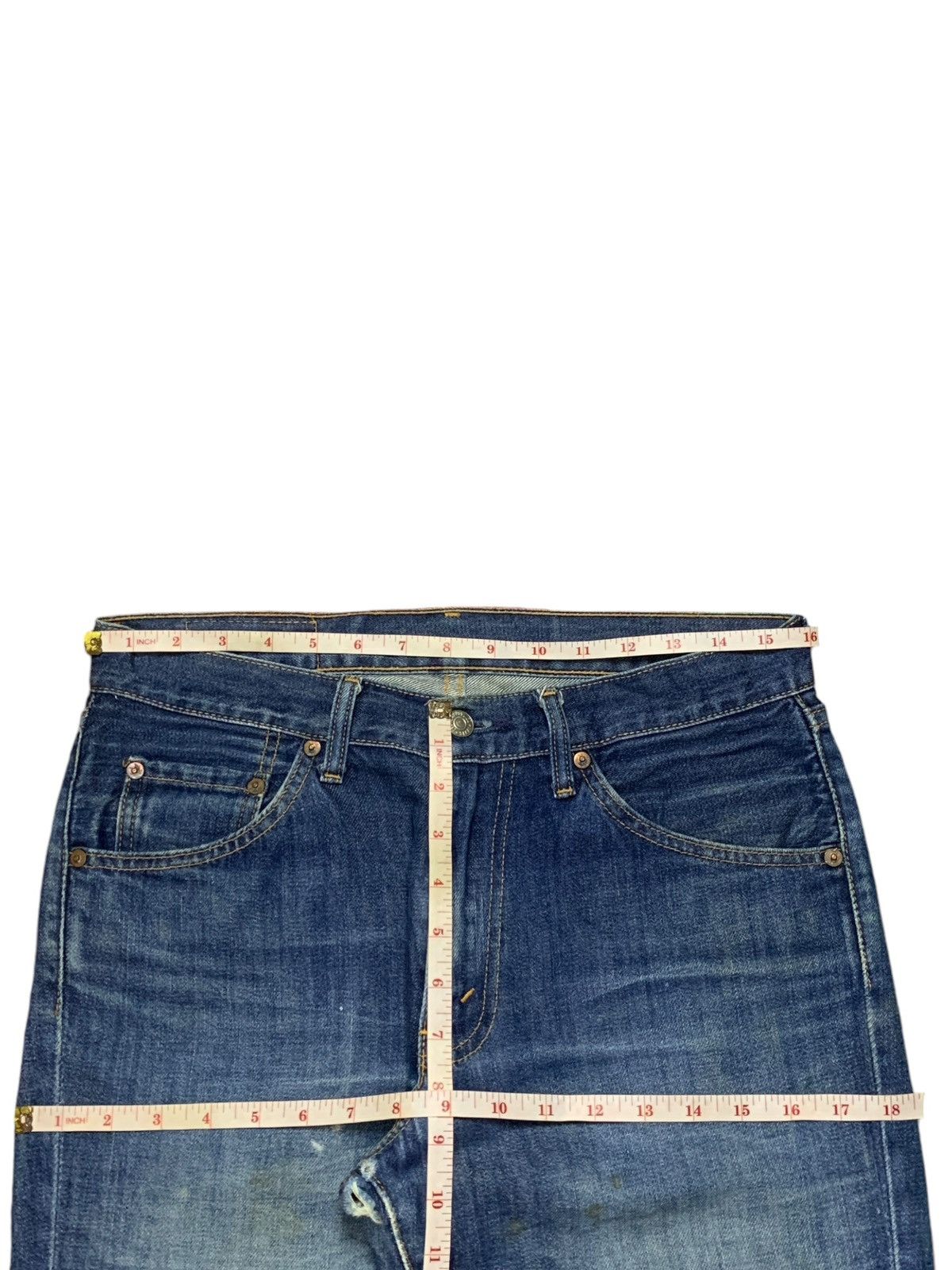 Levi's × Levi's Vintage Clothing Vintage 90s Levis 517 Bootcut Blue Wash Distressed Jeans Size US 32 / EU 48 - 11 Thumbnail