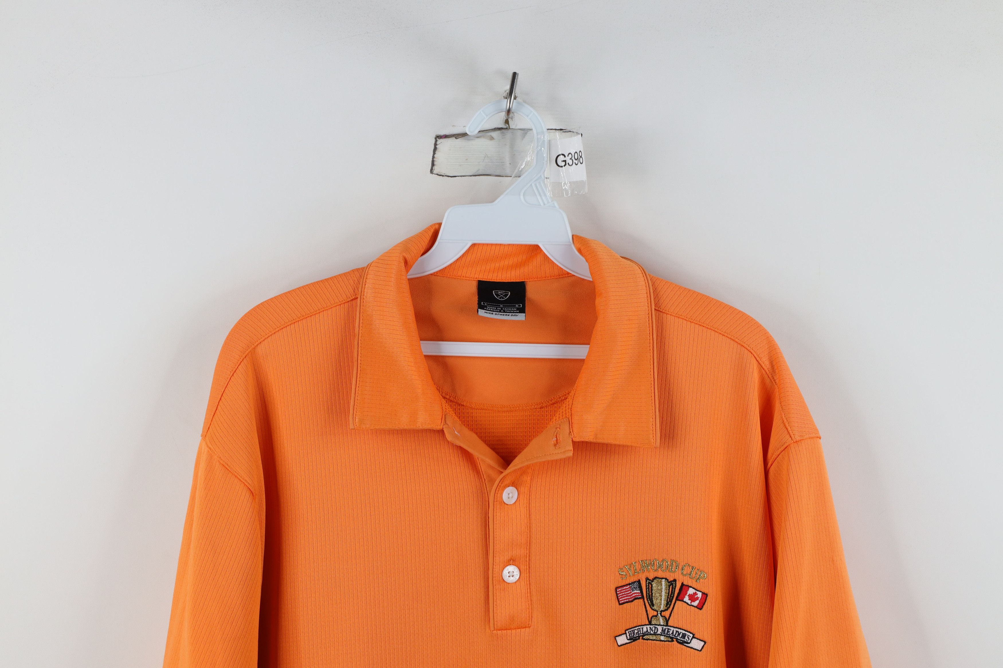 Nike Vintage Nike Golf Highland Knit Golf Polo Shirt Orange Size US L / EU 52-54 / 3 - 2 Thumbnail