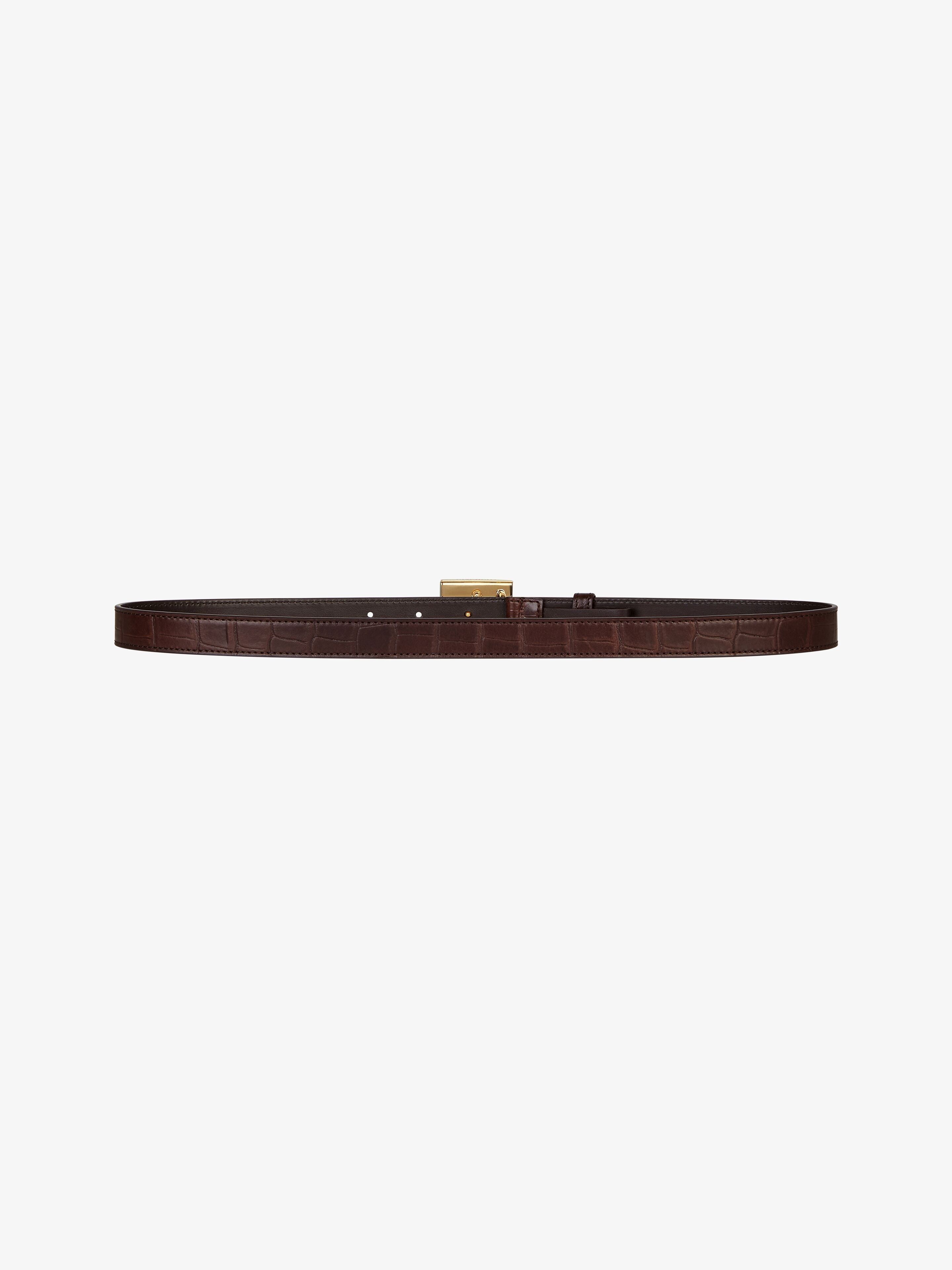 Givenchy o1srvl11e0525 Size: OS / 4G Belt In Crocodile Effect Leather Size ONE SIZE - 3 Thumbnail